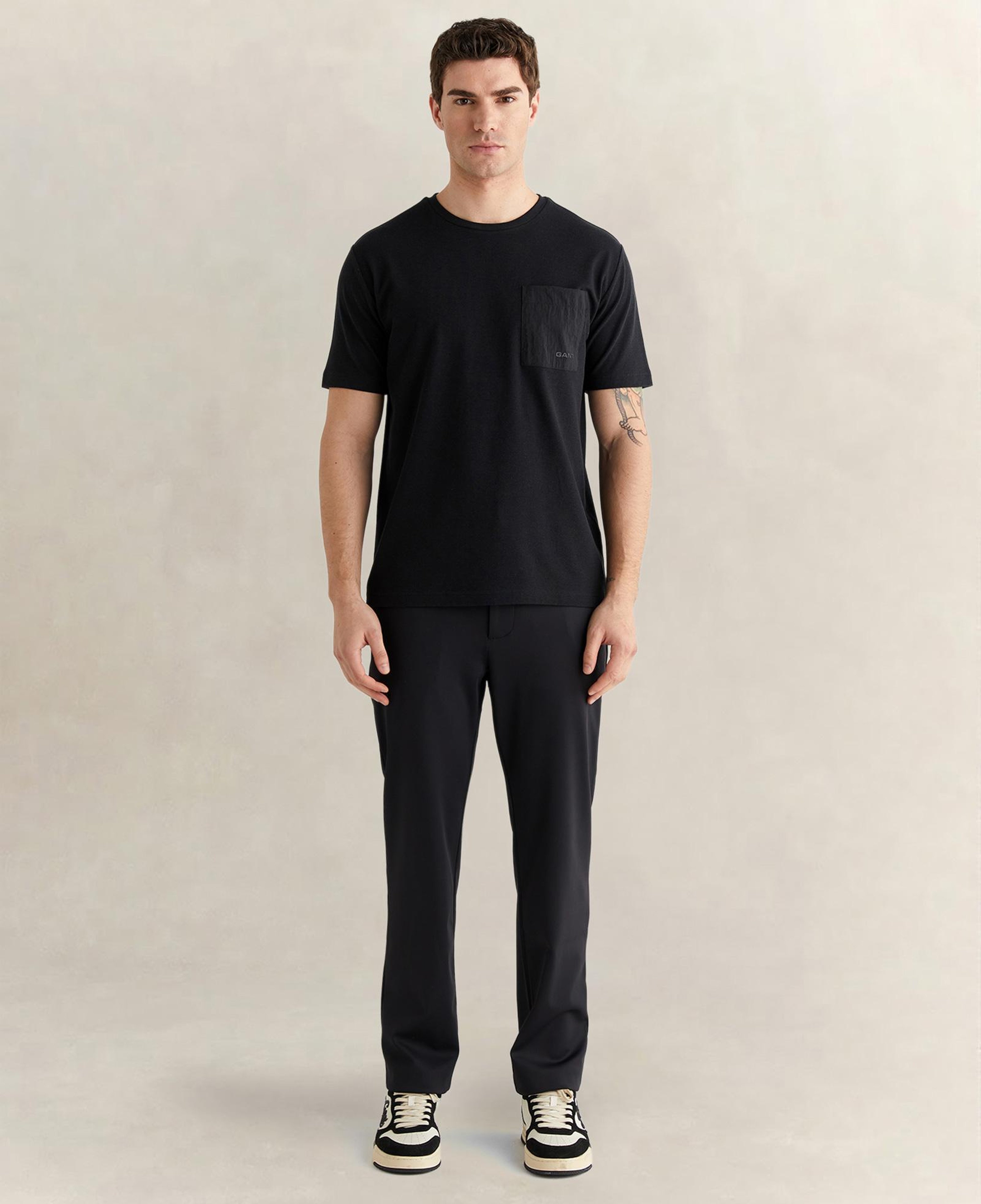 GANT Erkek Siyah Kısa Kollu T-Shirt