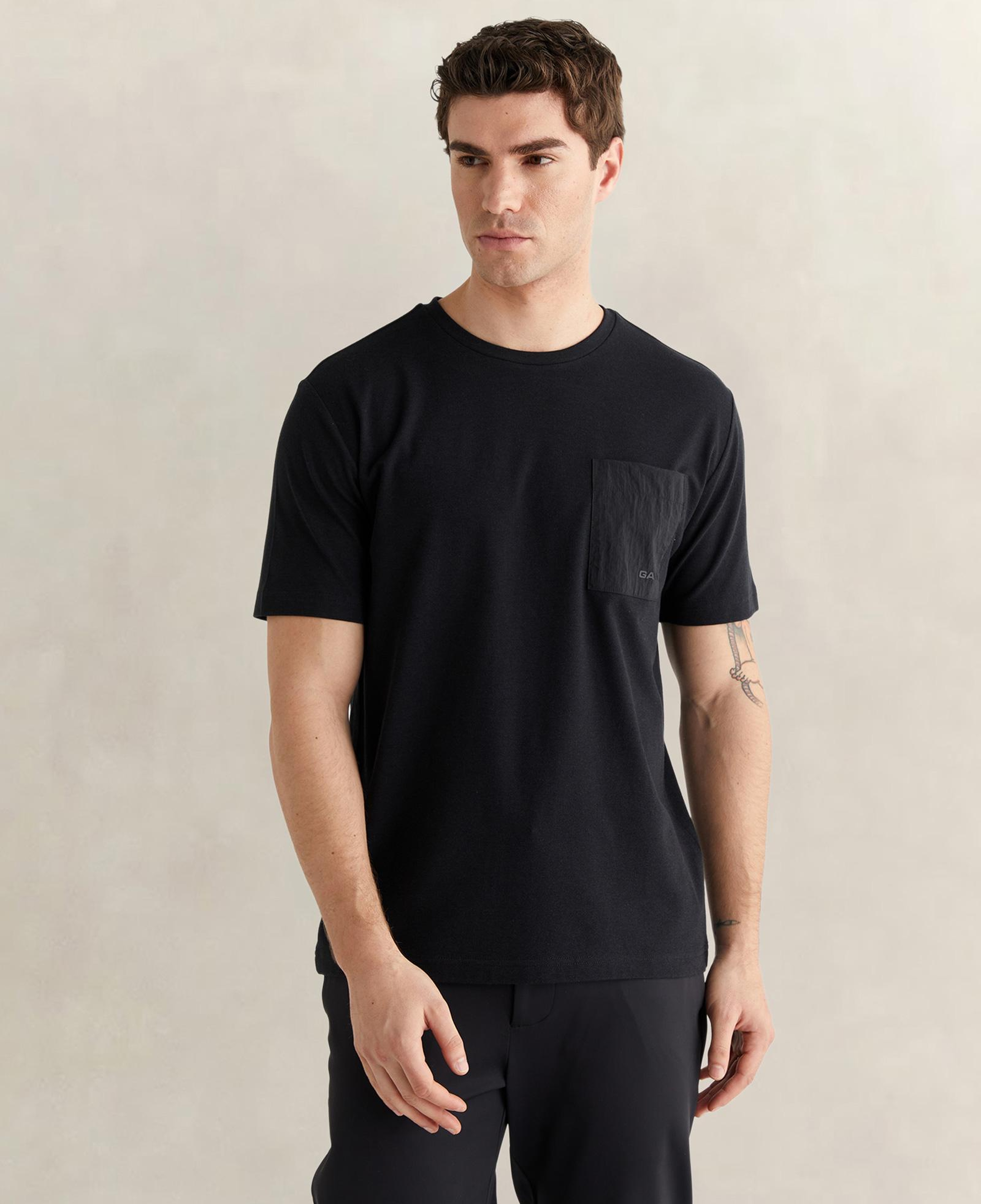 GANT Erkek Siyah Kısa Kollu T-Shirt