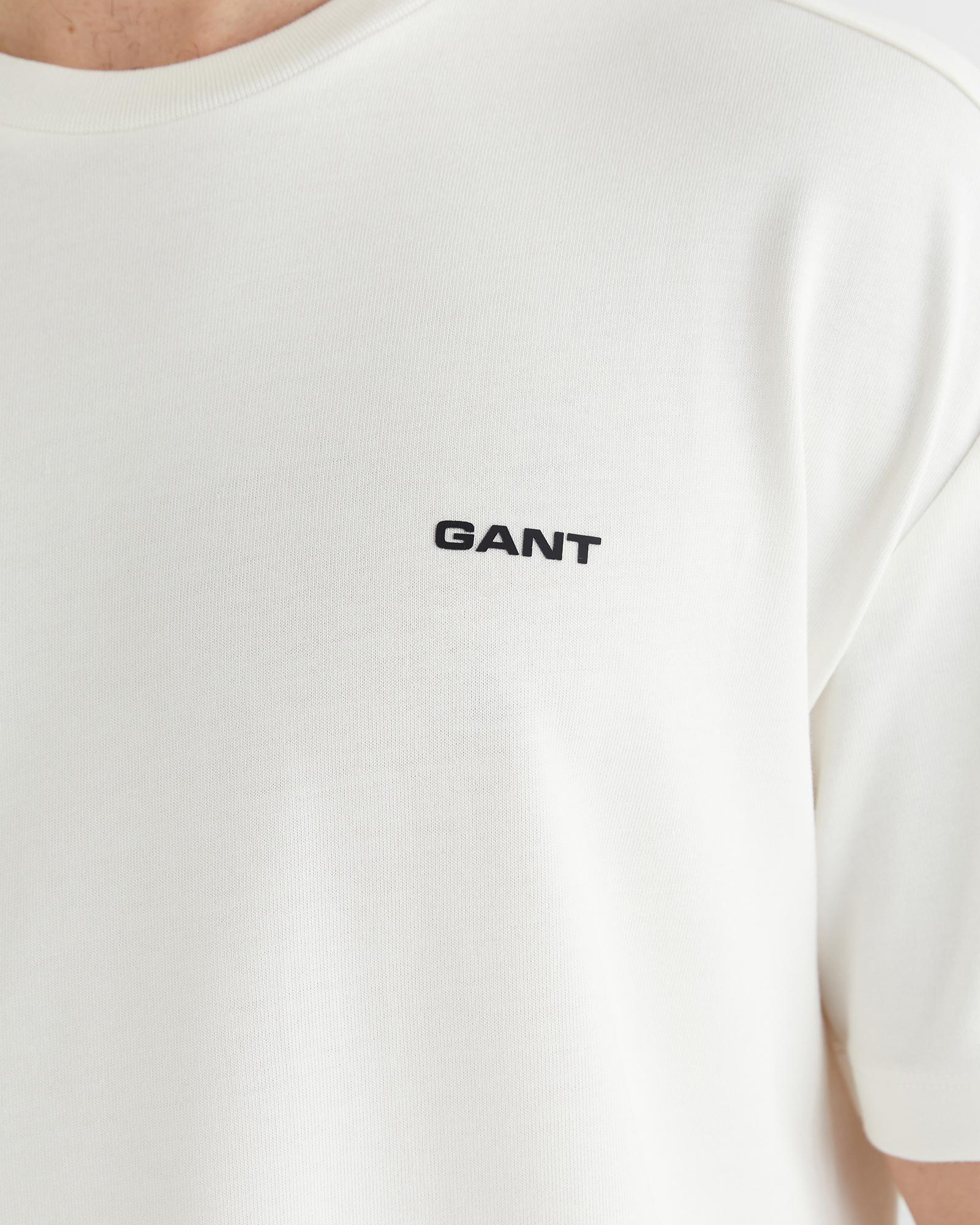 GANT Erkek Beyaz Kısa Kollu T-Shirt