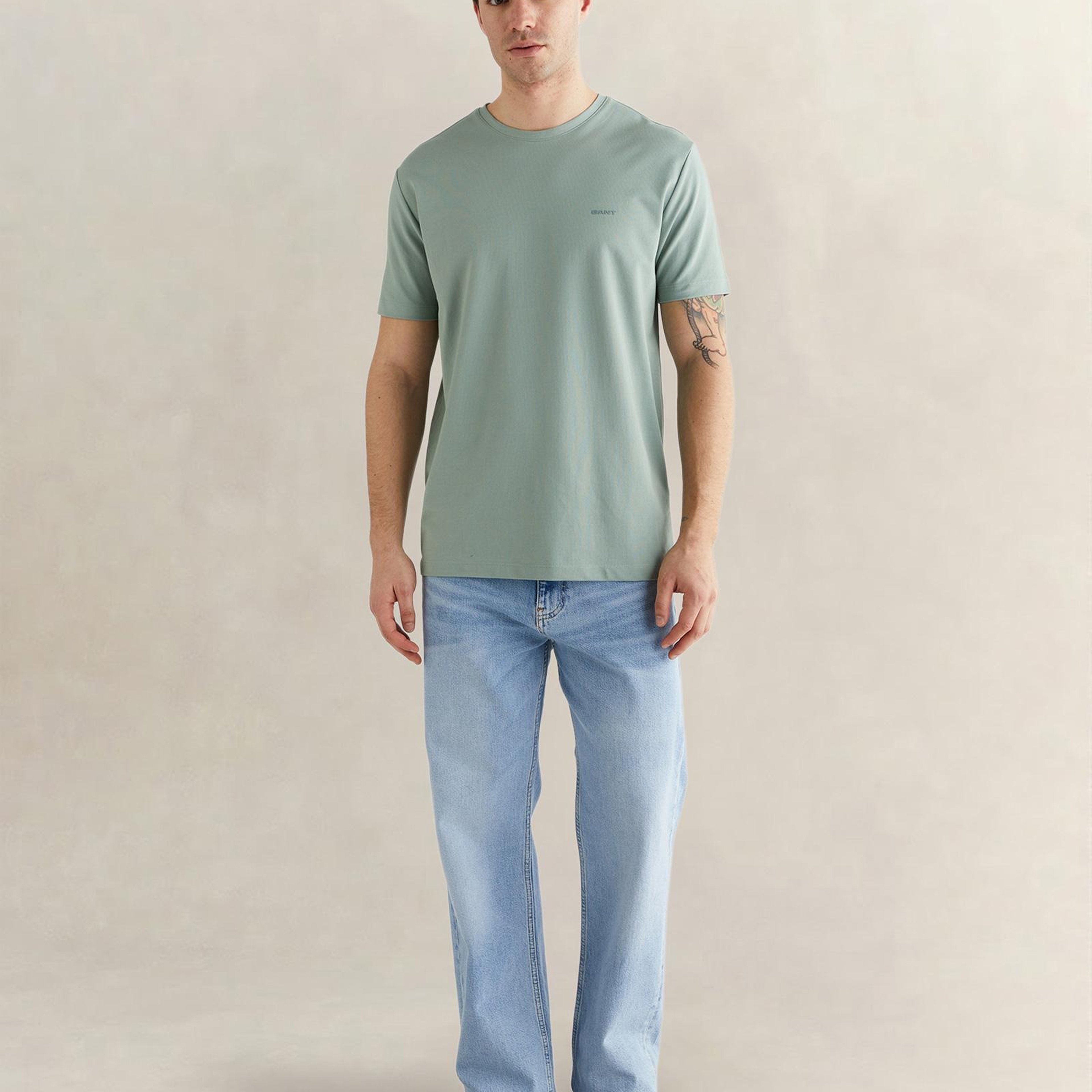 GANT Erkek Yeşil Kısa Kollu T-Shirt