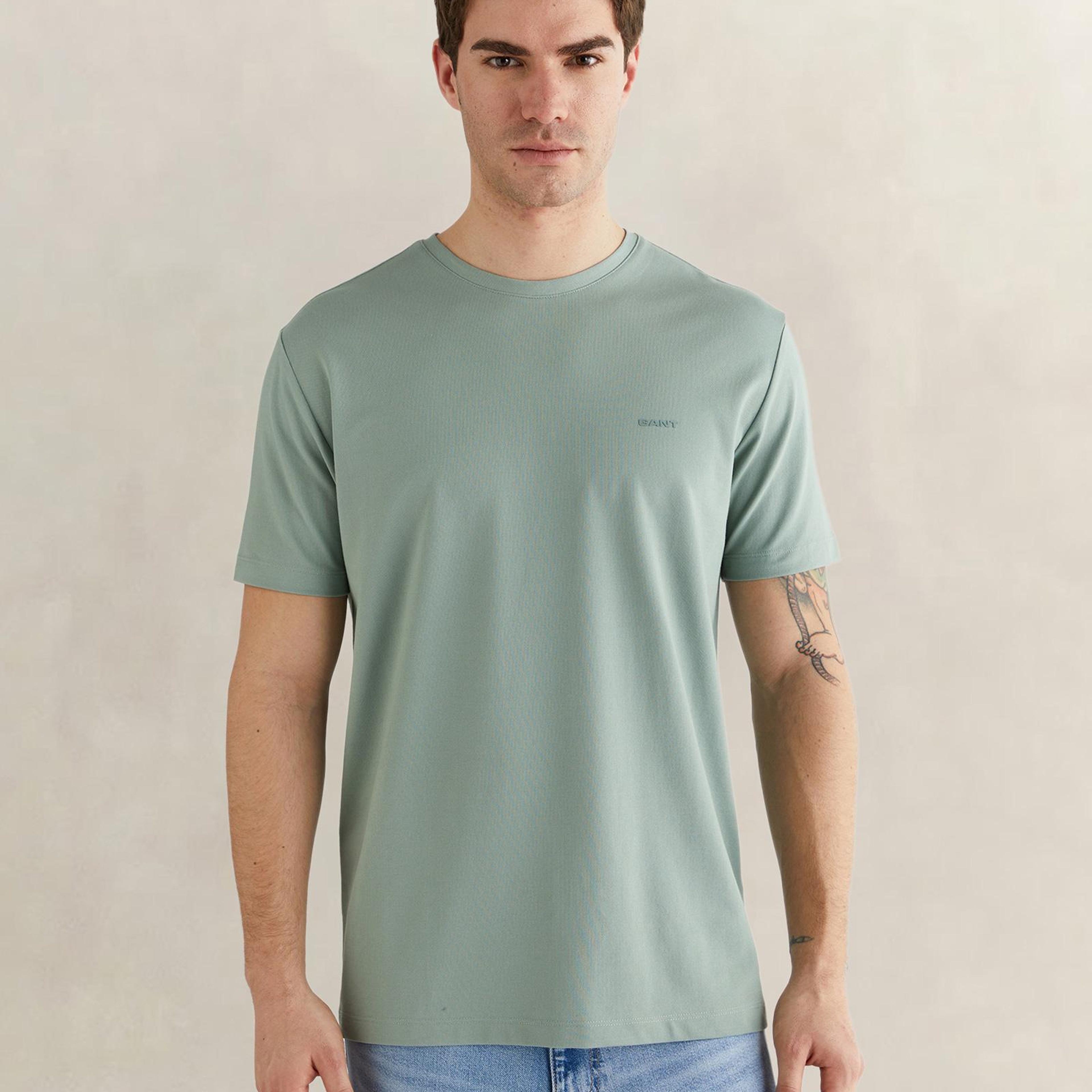 GANT Erkek Yeşil Kısa Kollu T-Shirt