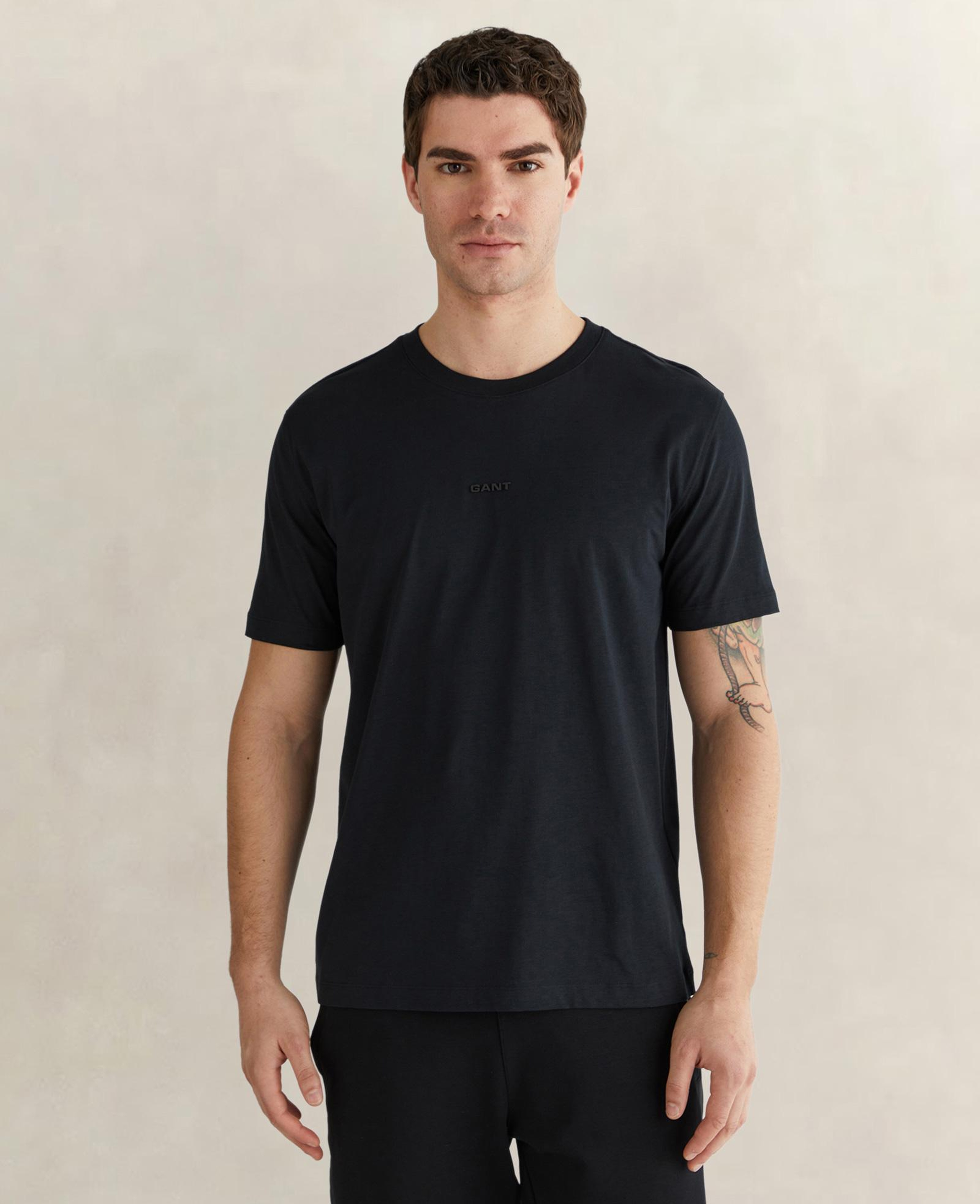GANT Erkek Siyah Kısa Kollu T-Shirt