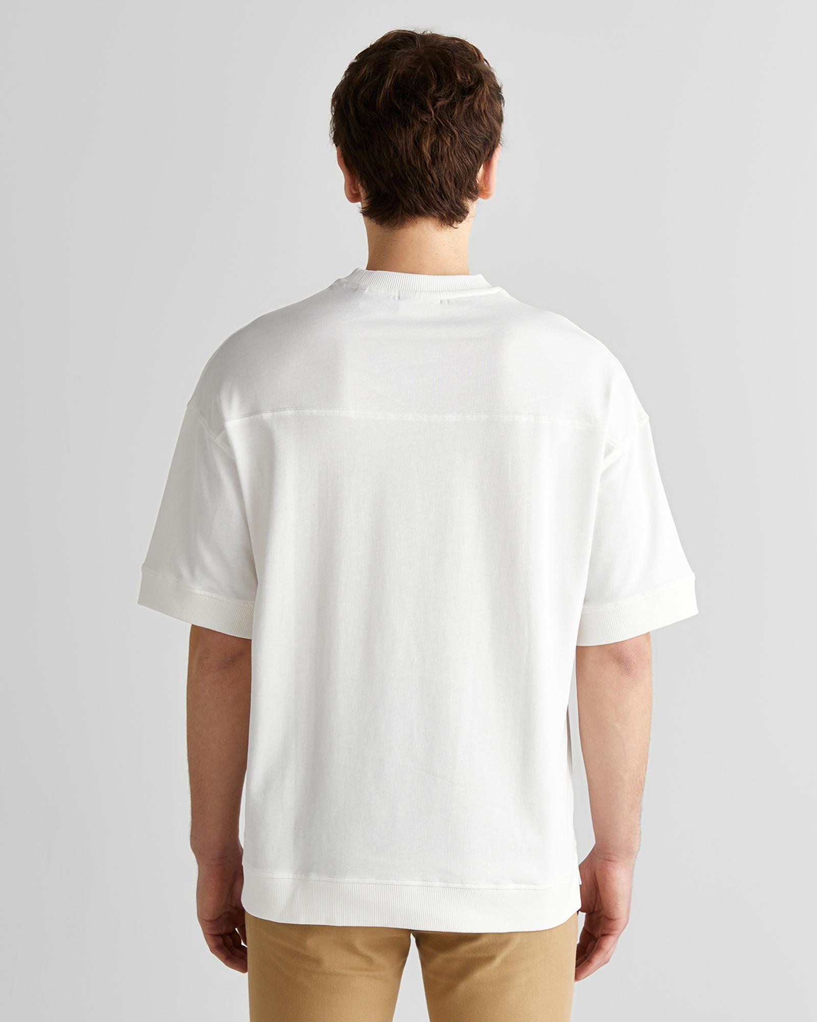 GANT Erkek Krem Orijinal Fit Bisiklet Yaka Logolu T-Shirt
