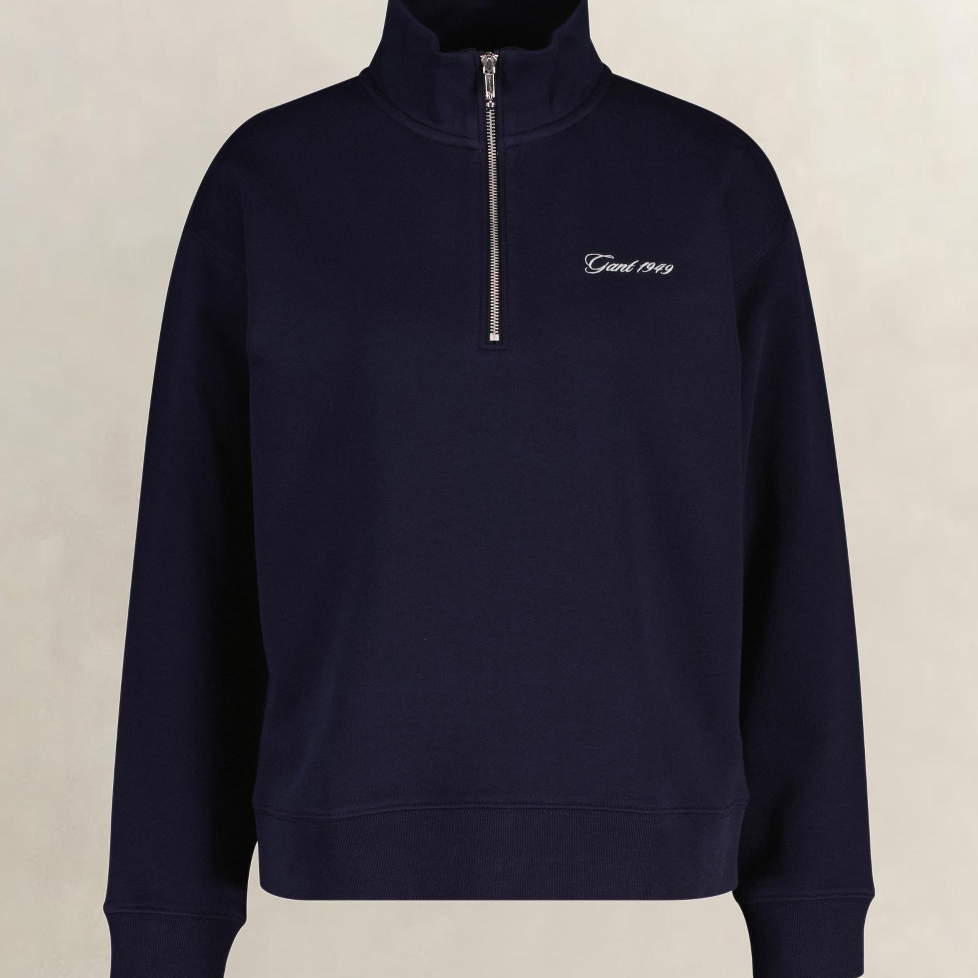 GANT Kadın Lacivert Yarım Fermuarlı Sweatshirt