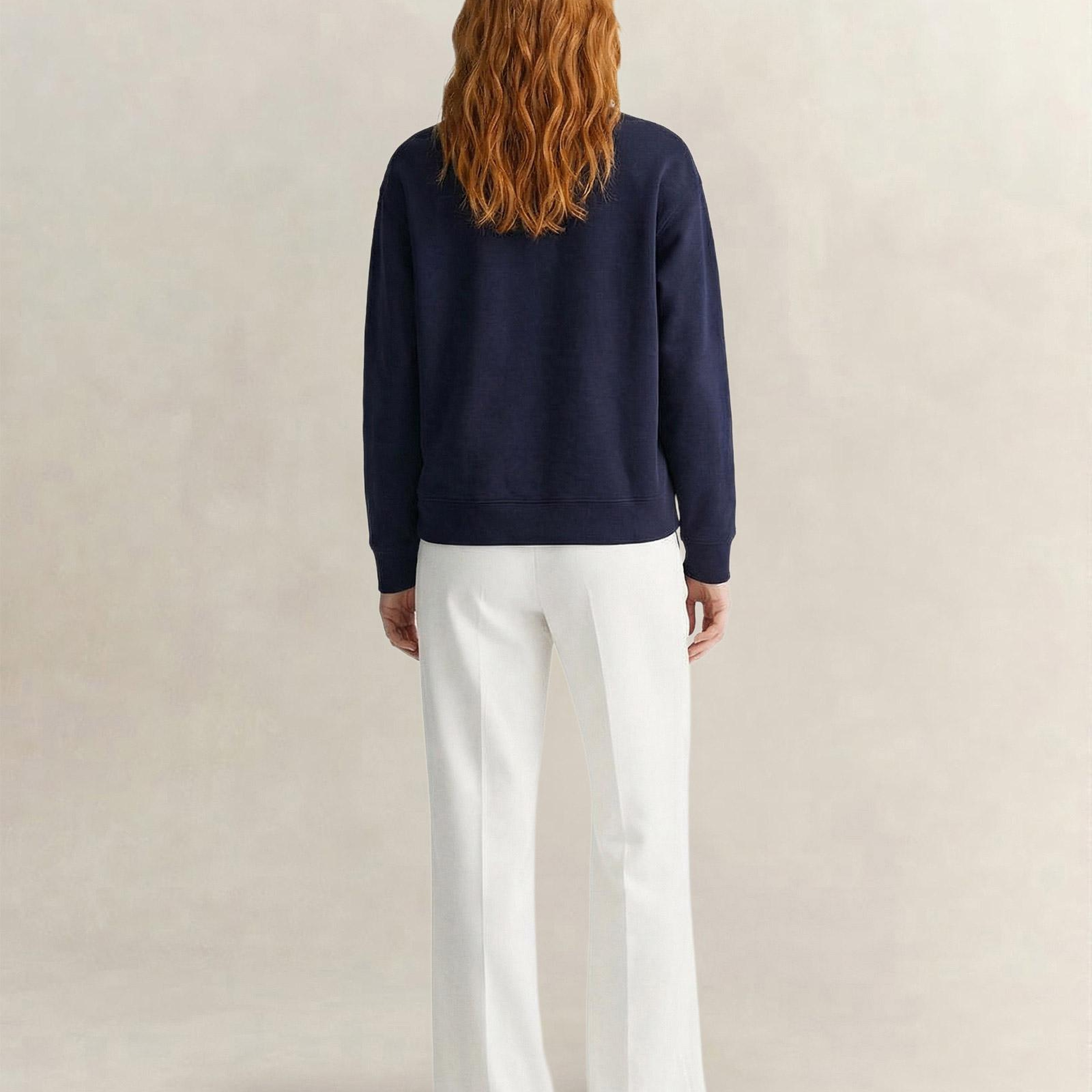 GANT Kadın Lacivert Yarım Fermuarlı Sweatshirt