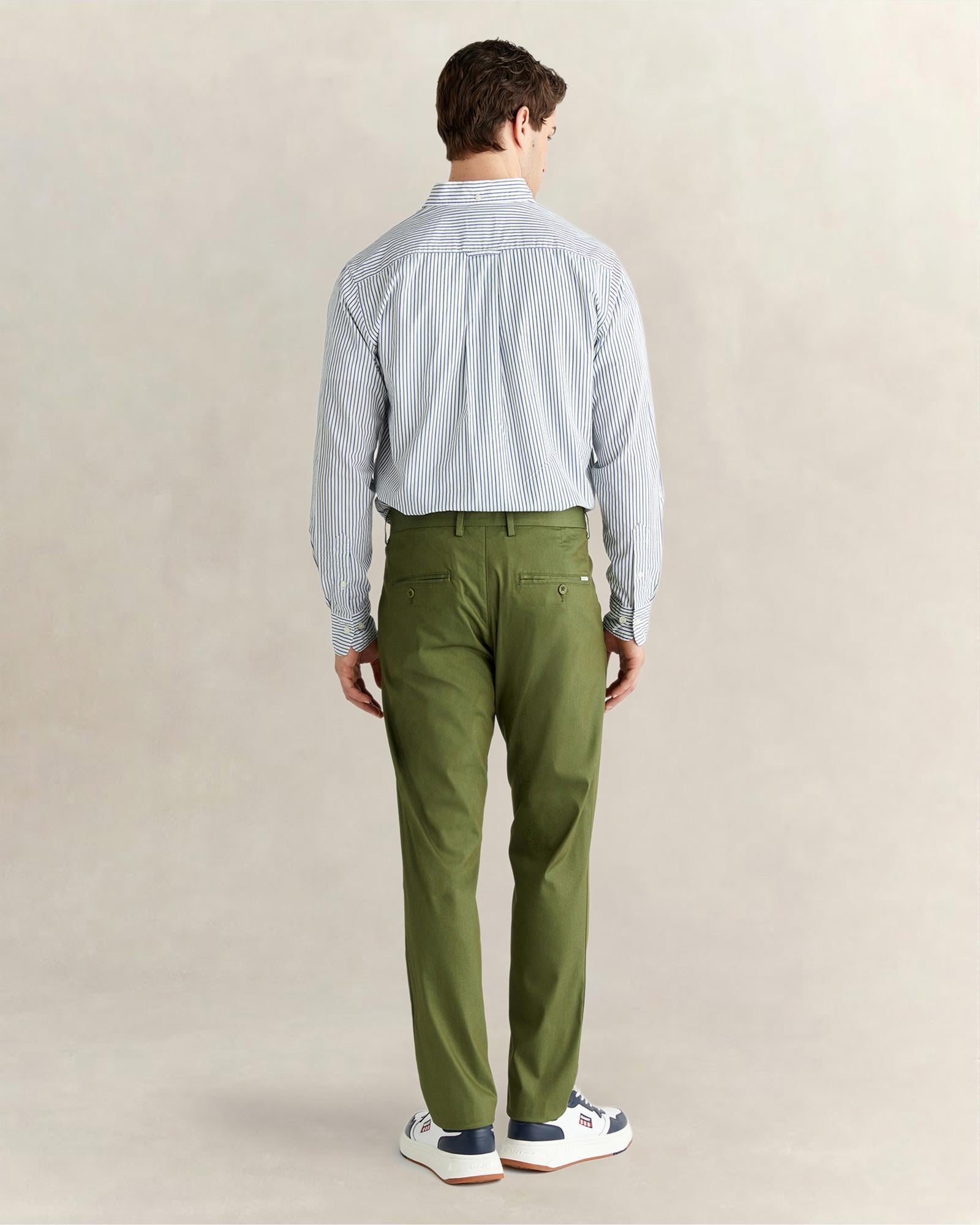 GANT Erkek Yeşil Slim Fit Pantolon