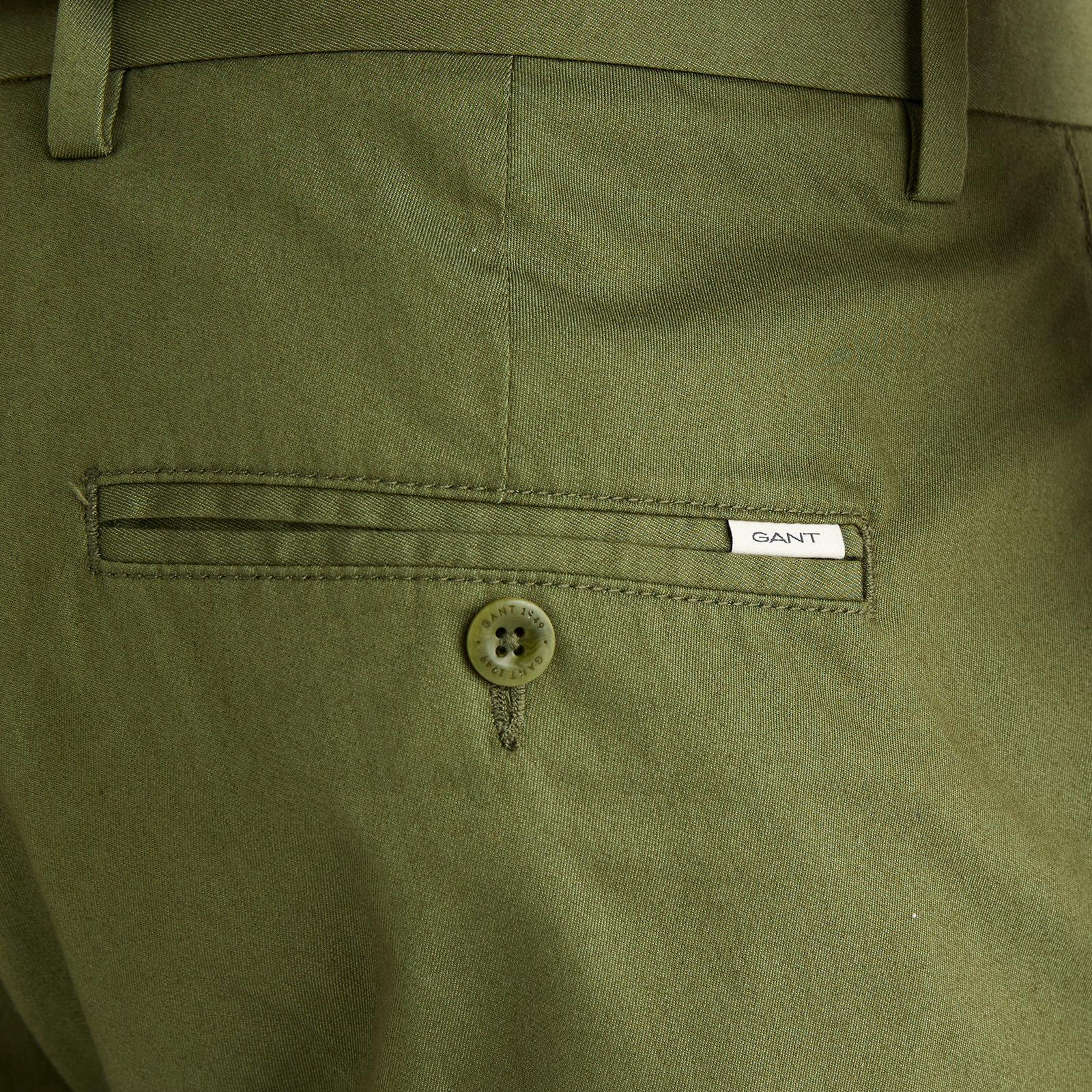 GANT Erkek Yeşil Slim Fit Pantolon