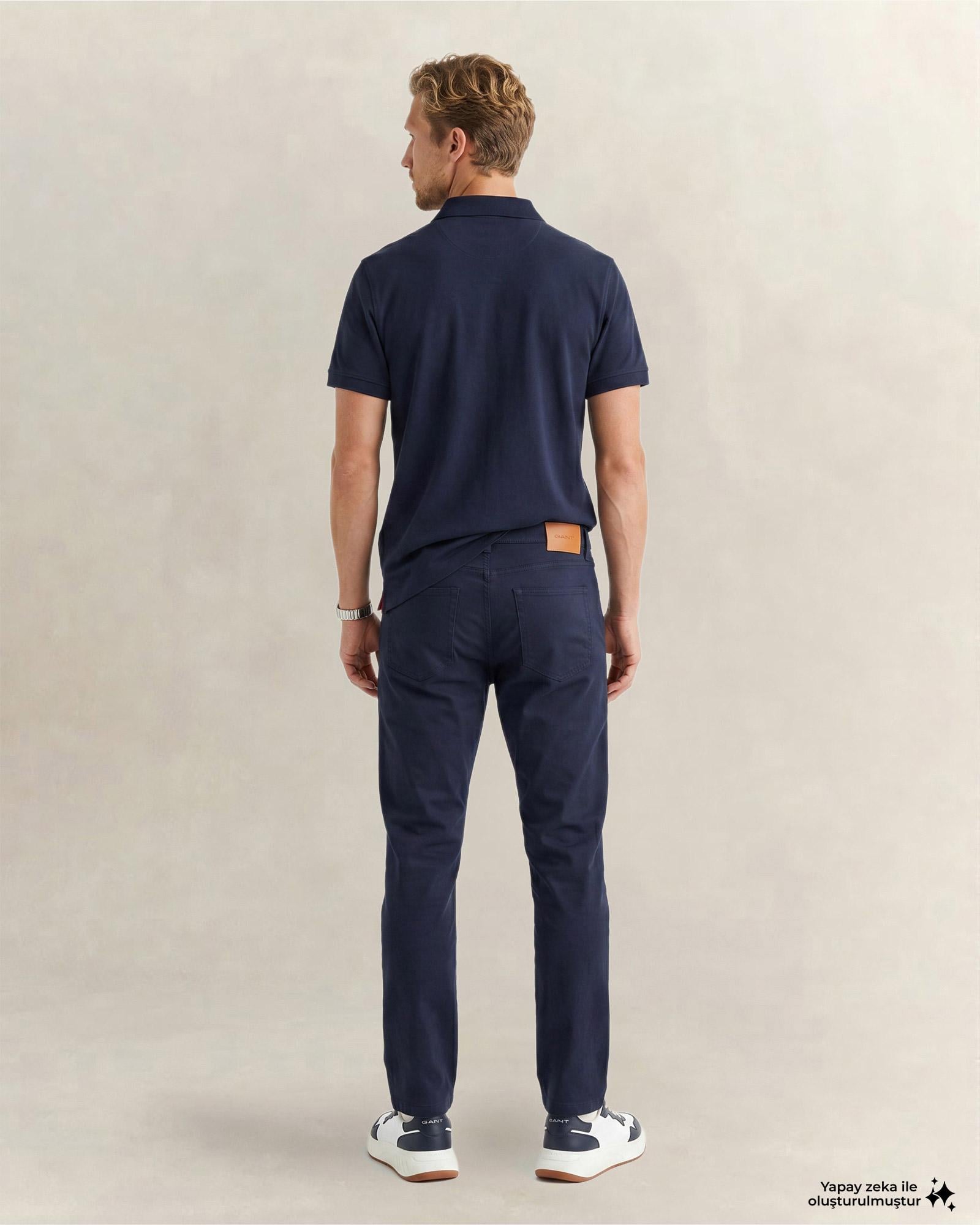 GANT Erkek Lacivert Slim Fit Pantolon