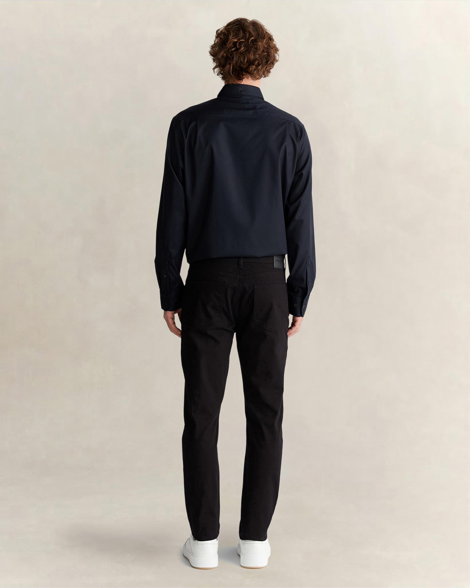 GANT Erkek Siyah Slim Fit Pantolon