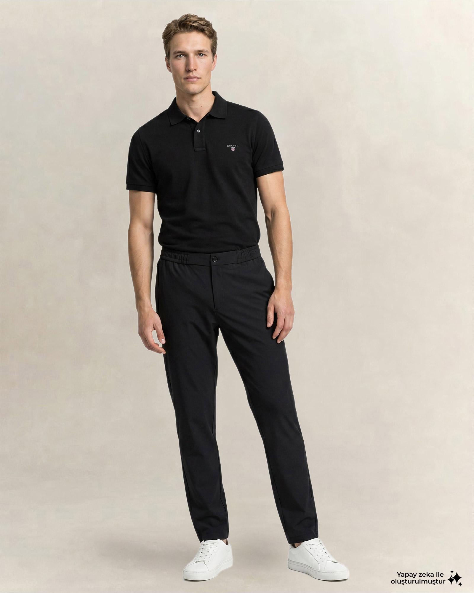 GANT Erkek Siyah Regular Fit Smart Jogger Pantolon