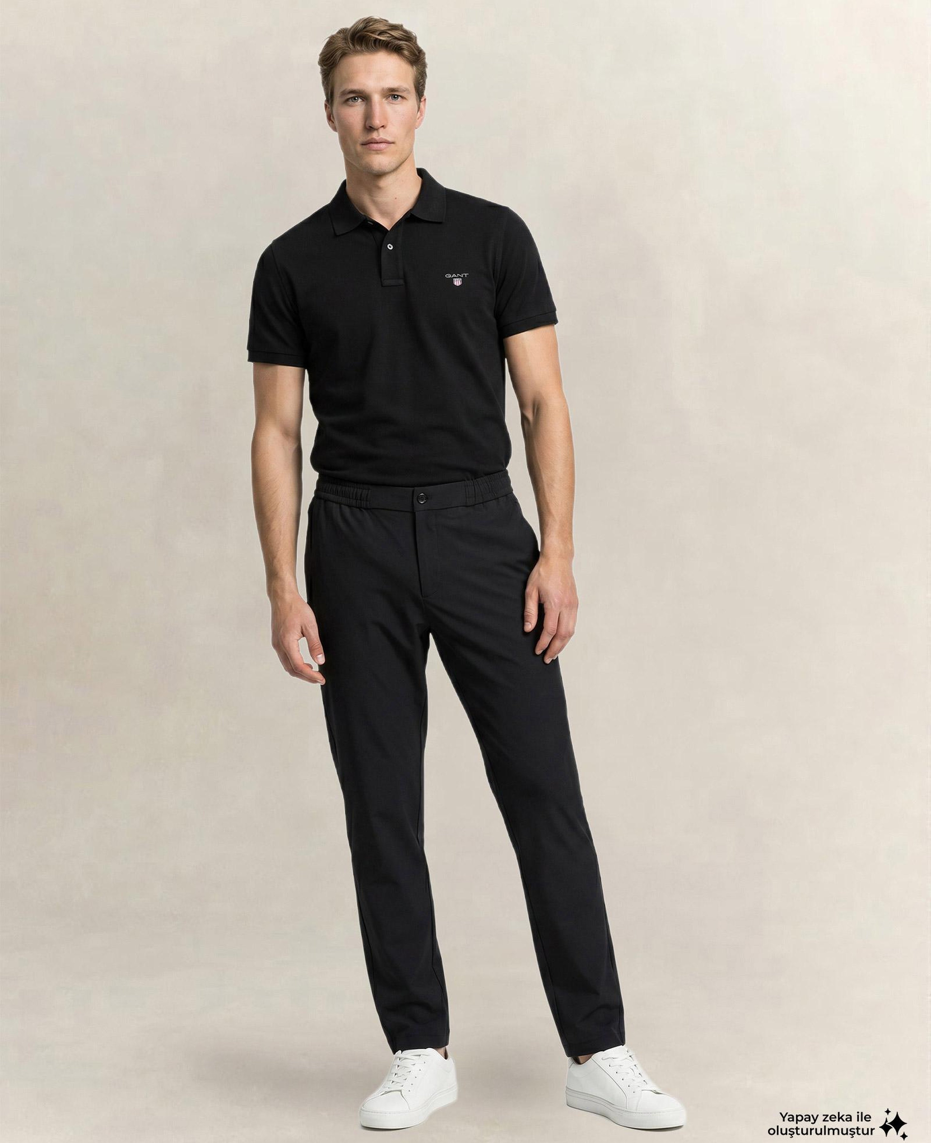 GANT Erkek Siyah Regular Fit Smart Jogger Pantolon