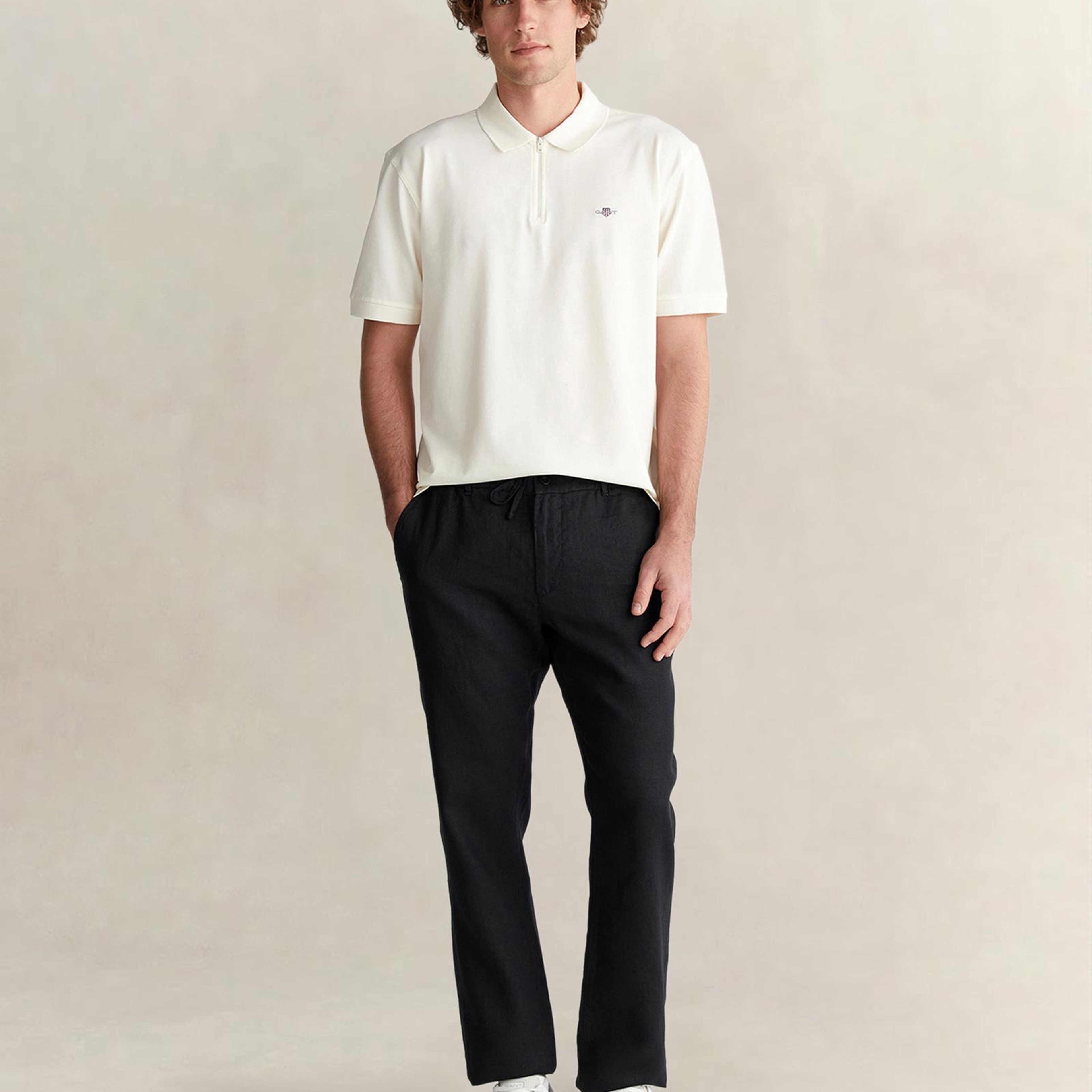 GANT Erkek Siyah Regular Fit Pantolon