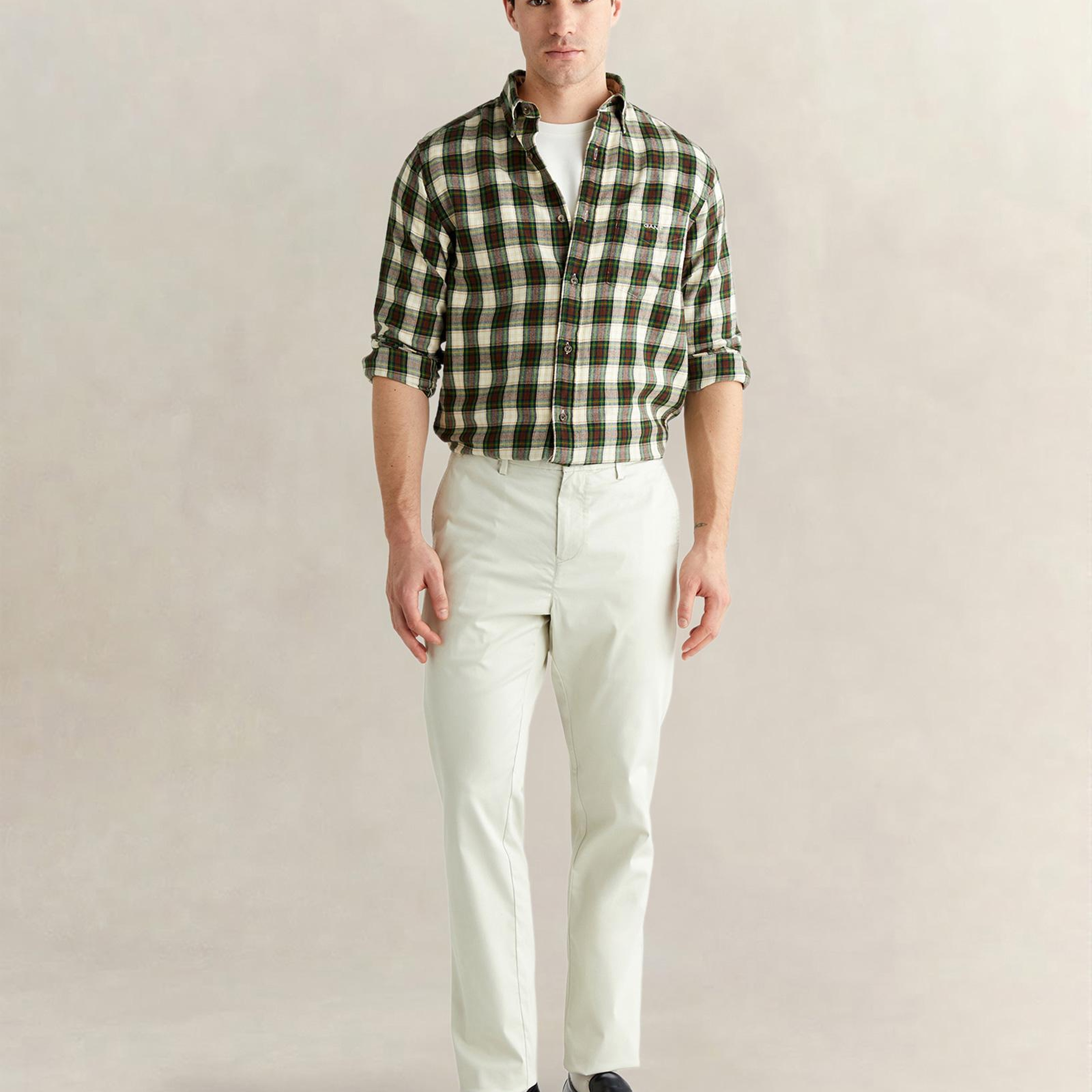 GANT Erkek Beyaz Slim Fit Pantolon