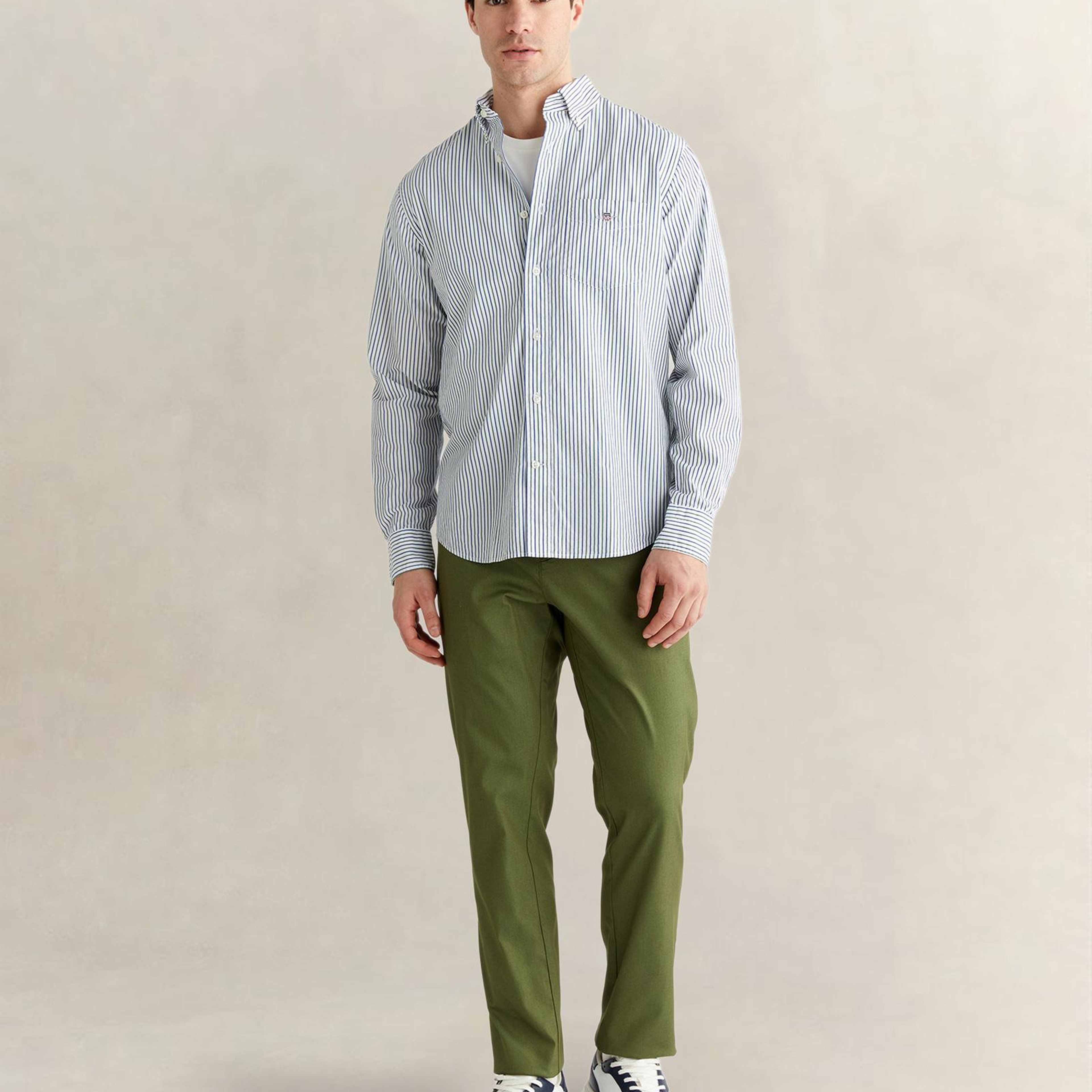 GANT Erkek Yeşil Slim Fit Pantolon