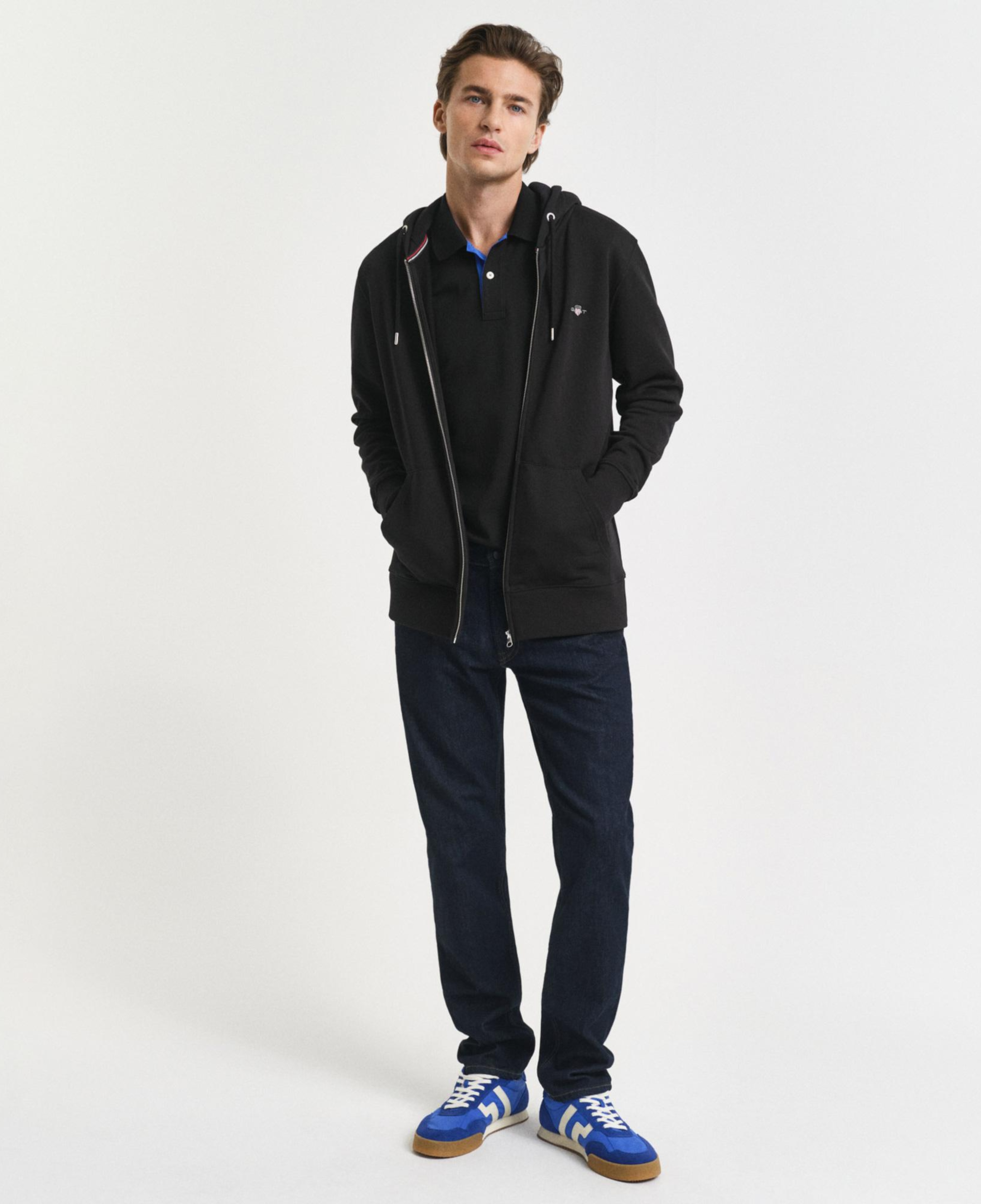 GANT Erkek Siyah Regular Fit Polo Yaka T-Shirt
