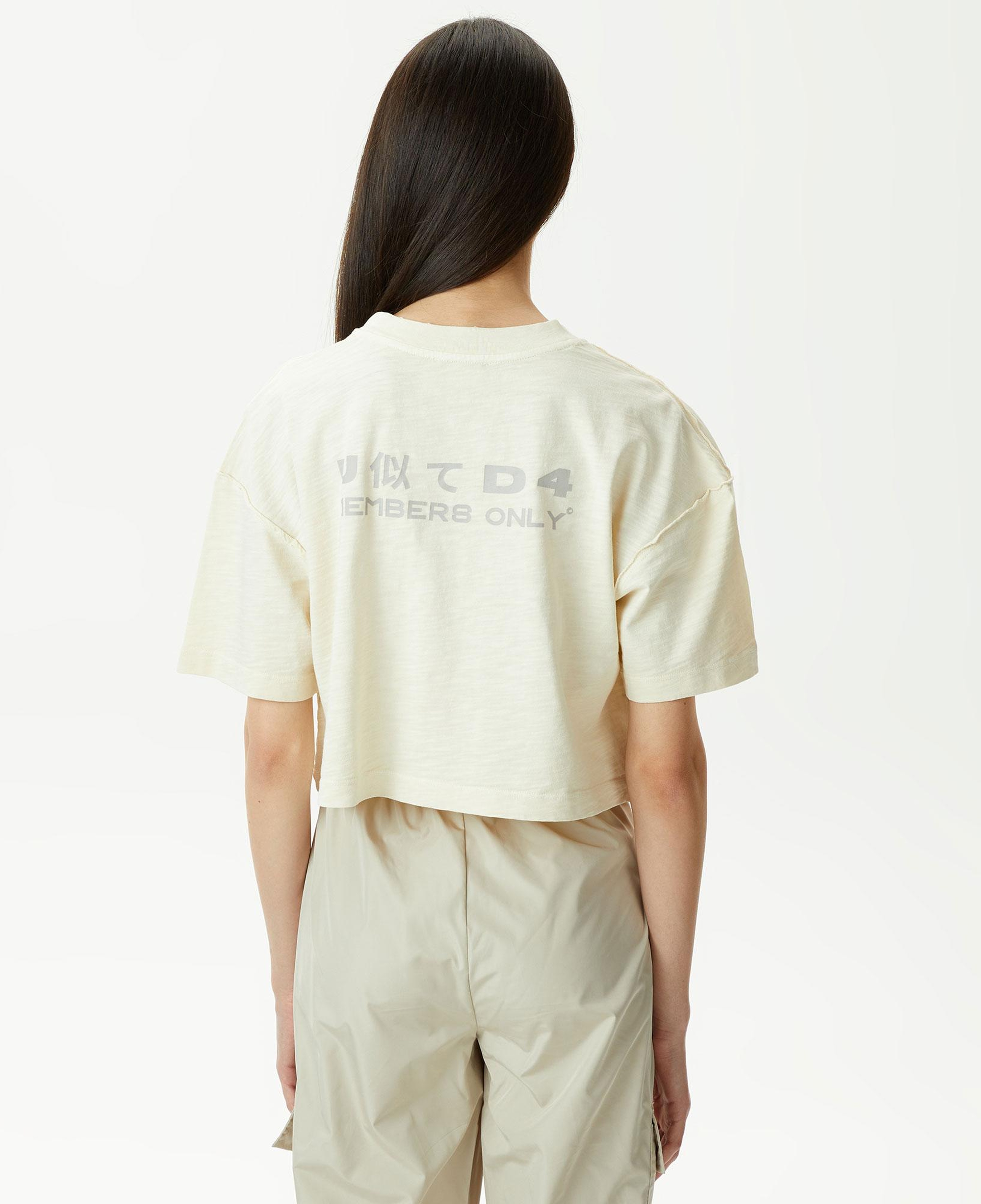 UNITED4 Kadın Krem Crop T-Shirt