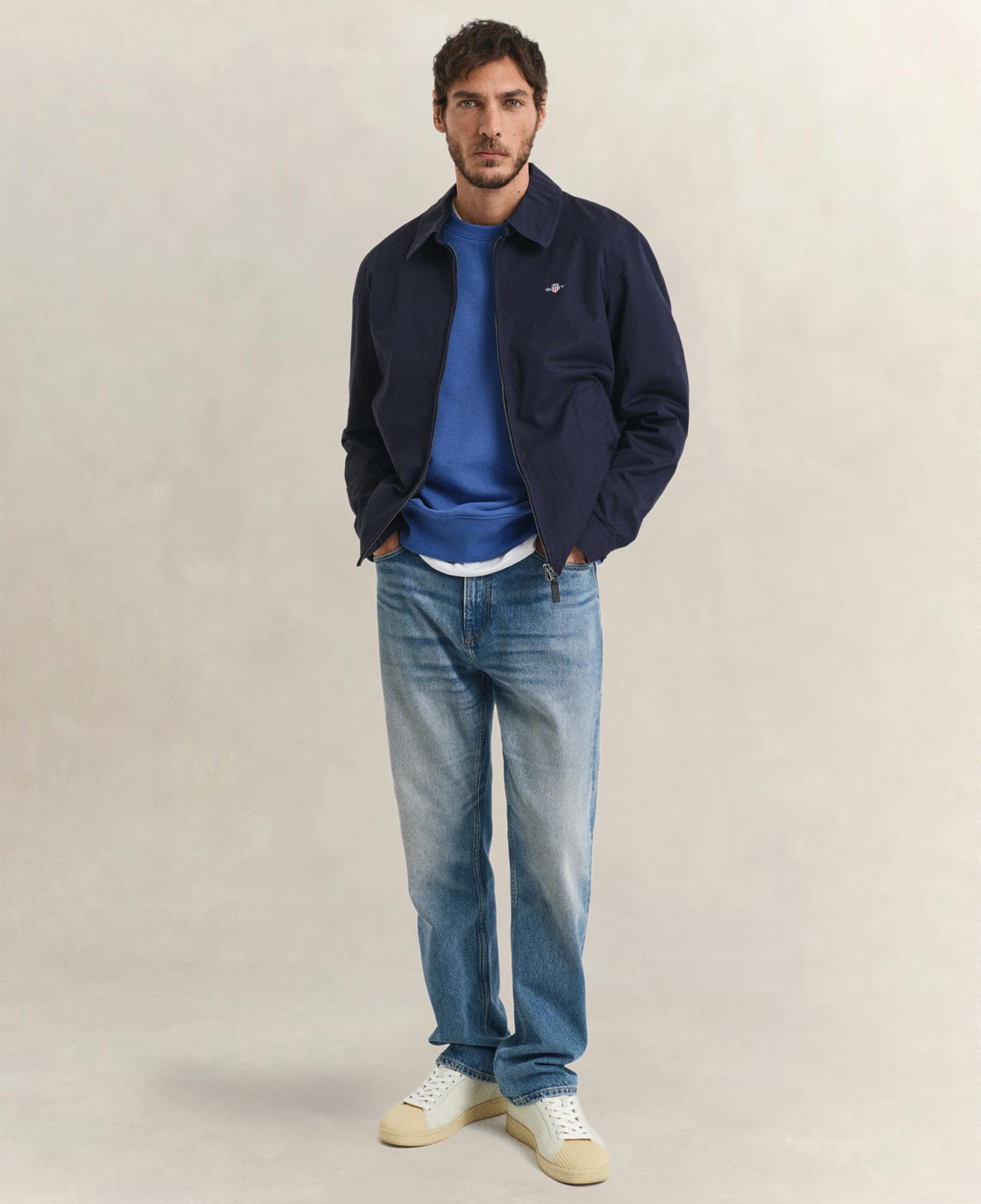 GANT Erkek Mavi Regular Fit Bisiklet Yaka Sweatshirt