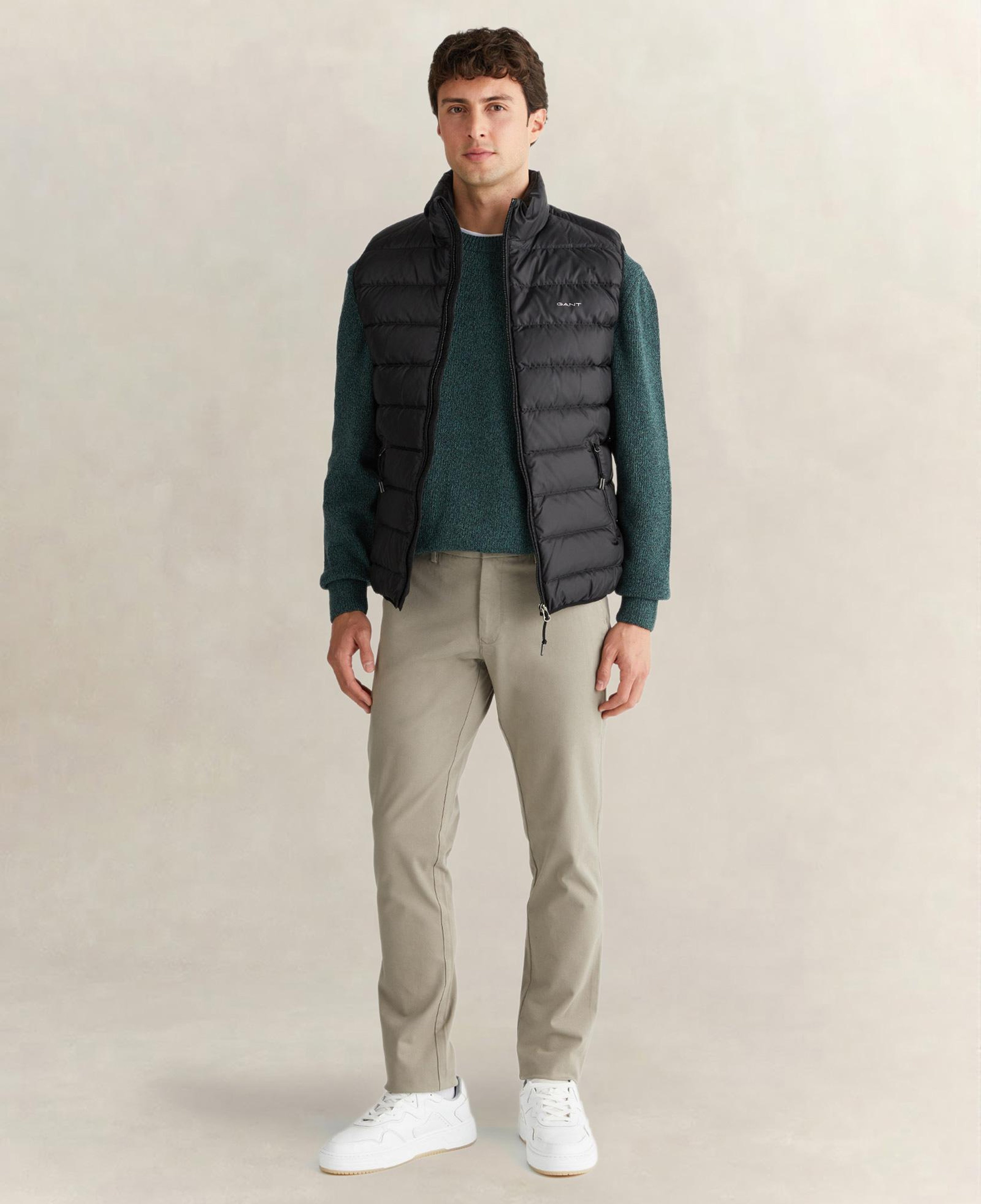 GANT Erkek Siyah Regular Fit Dik Yaka Kaz Tüyü Yelek