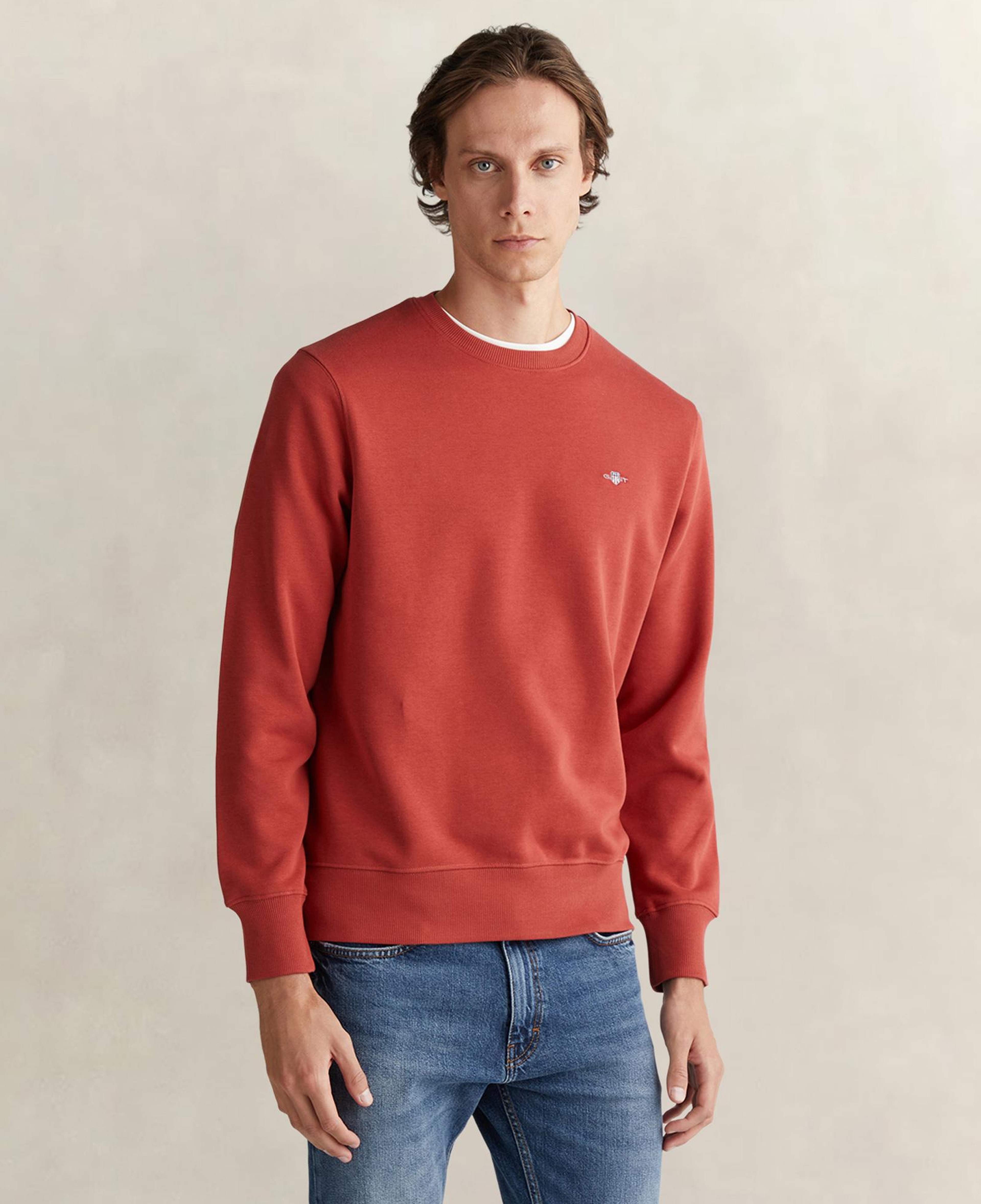 GANT Erkek Kırmızı Regular Fit Bisiklet Yaka Sweatshirt