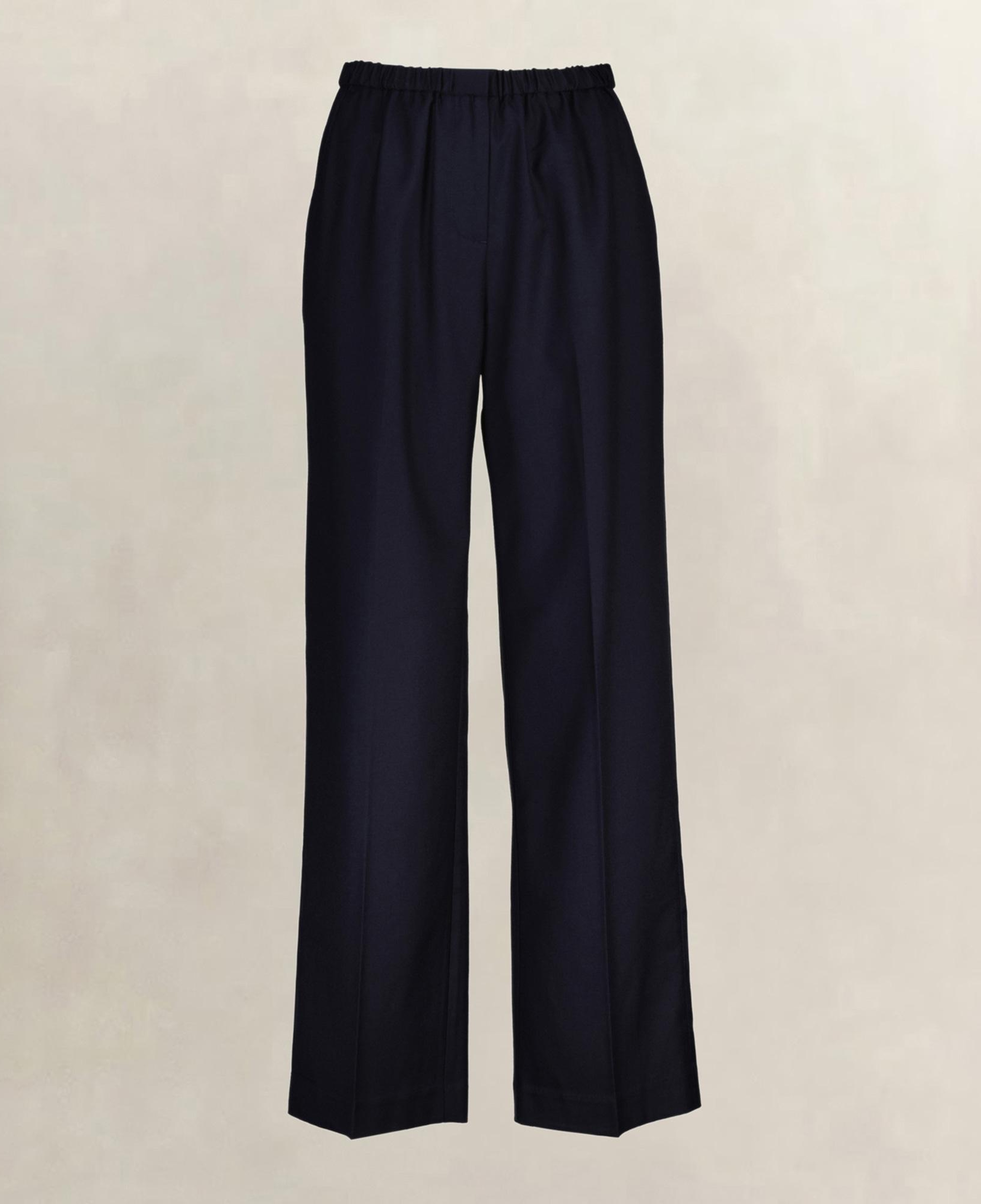 GANT Kadın Lacivert Relaxed Fit Yün Pantolon