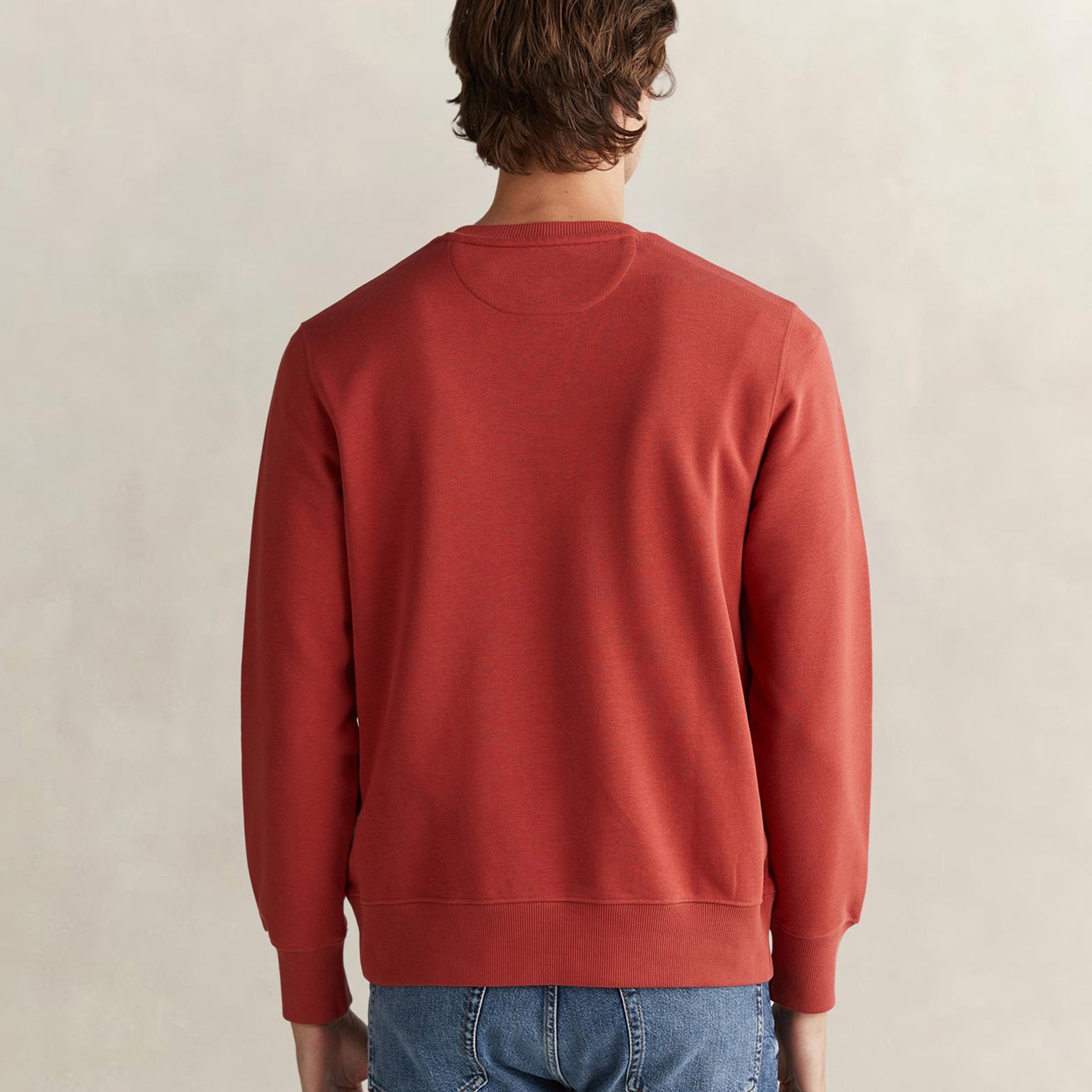 GANT Erkek Kırmızı Regular Fit Bisiklet Yaka Sweatshirt