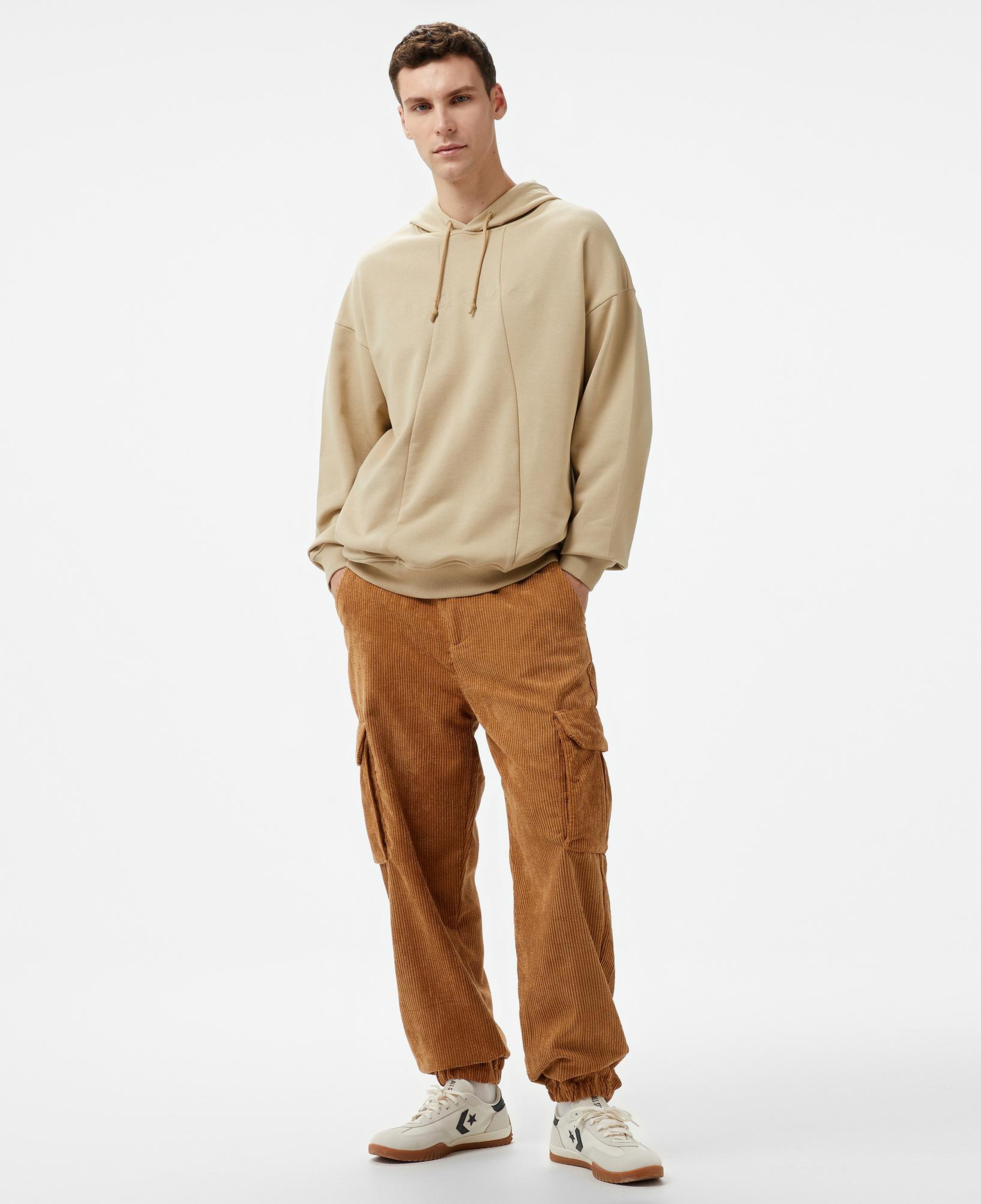 UNITED4 Velvet Erkek Kahverengi Cargo Pantolon