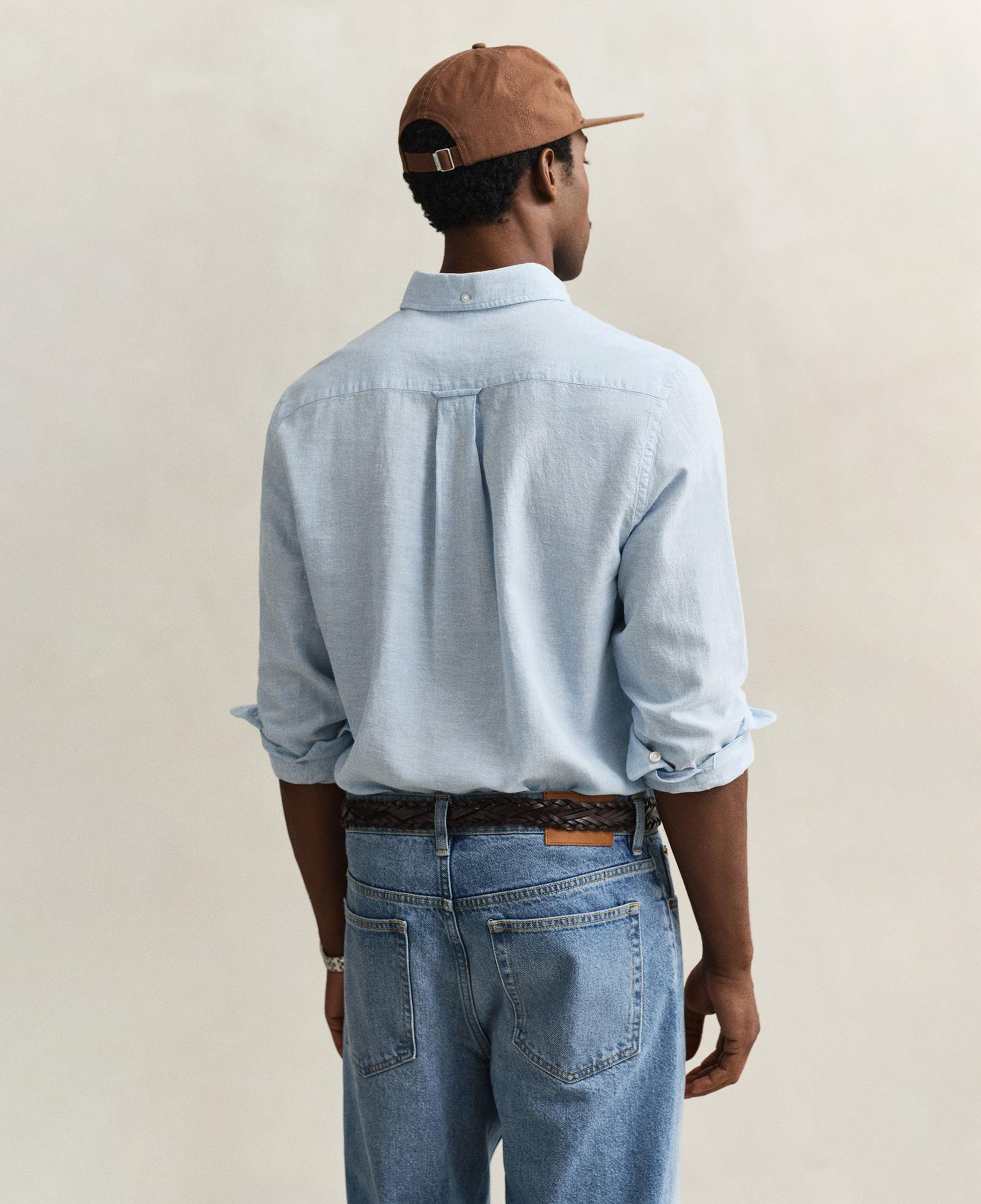 GANT Erkek Mavi Regular Fit Logolu Gömlek