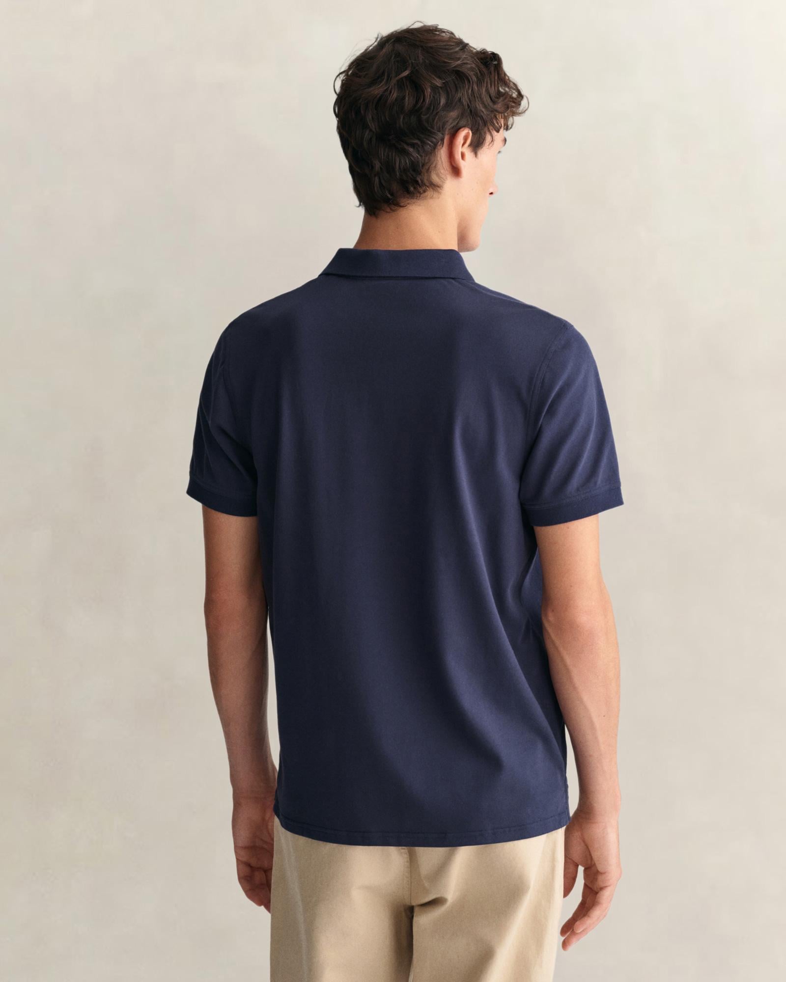 GANT Erkek Lacivert Regular Fit Polo Yaka T-Shirt