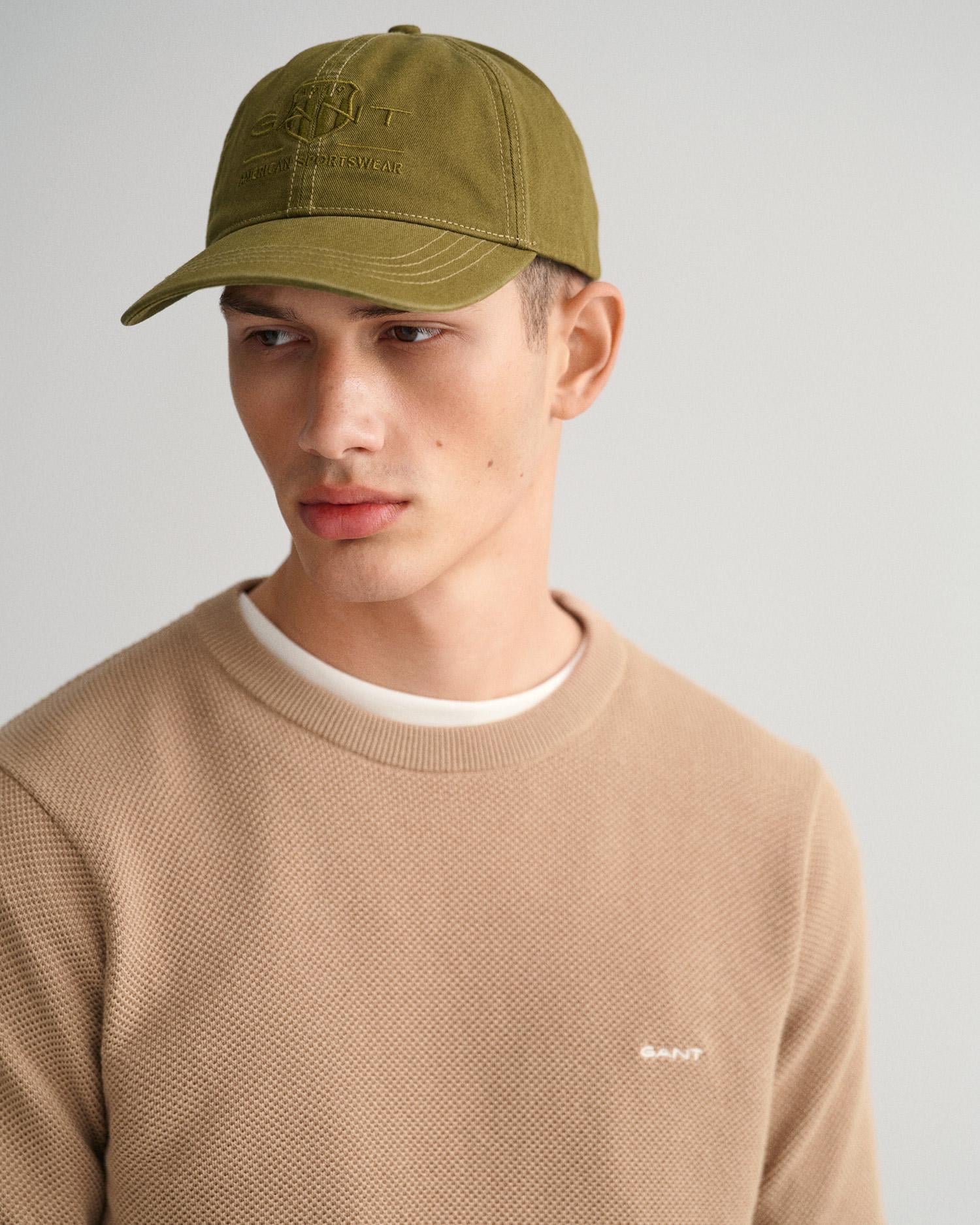 GANT Erkek Bej Regular Fit Bisiklet Yaka Kazak