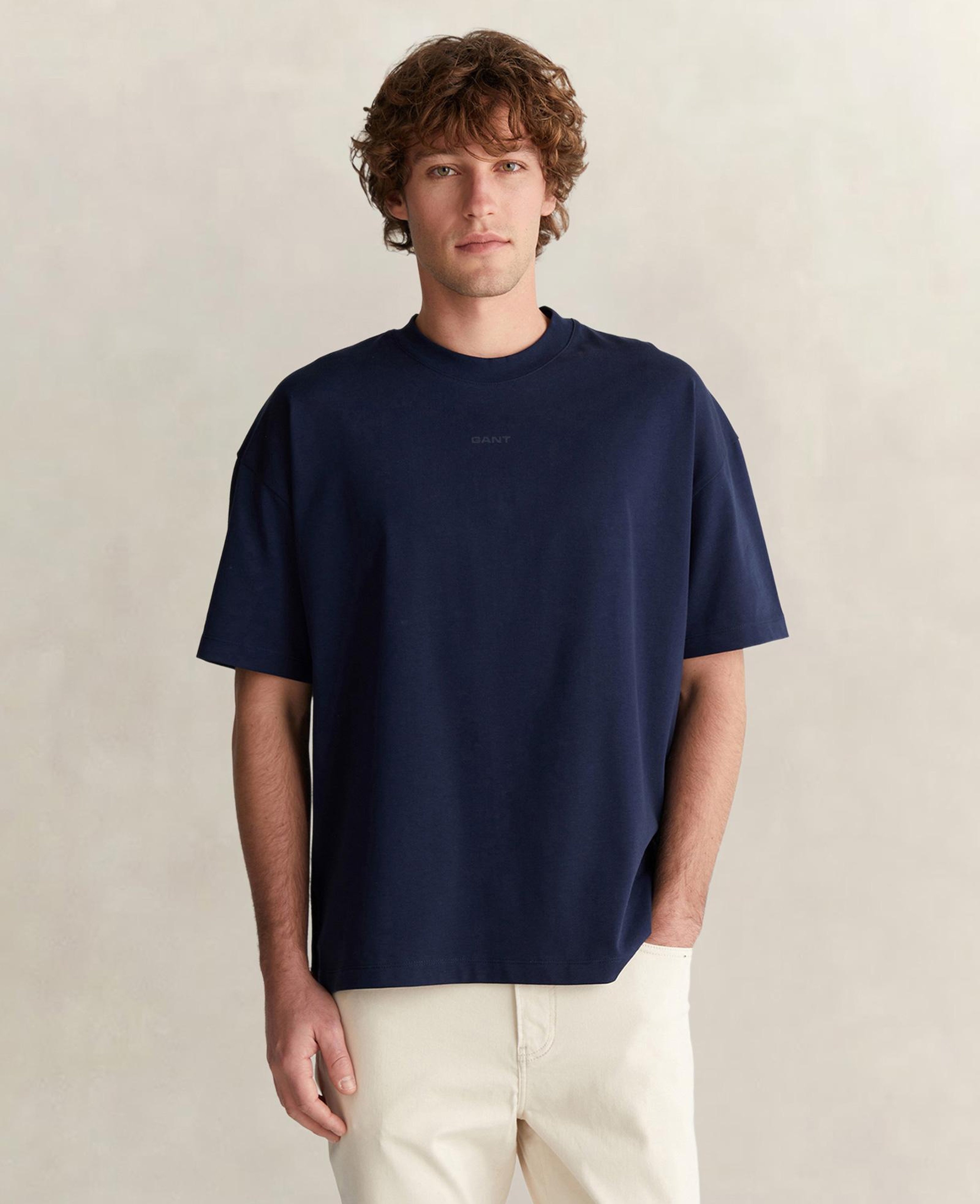 GANT Erkek Lacivert Kısa Kollu T-Shirt