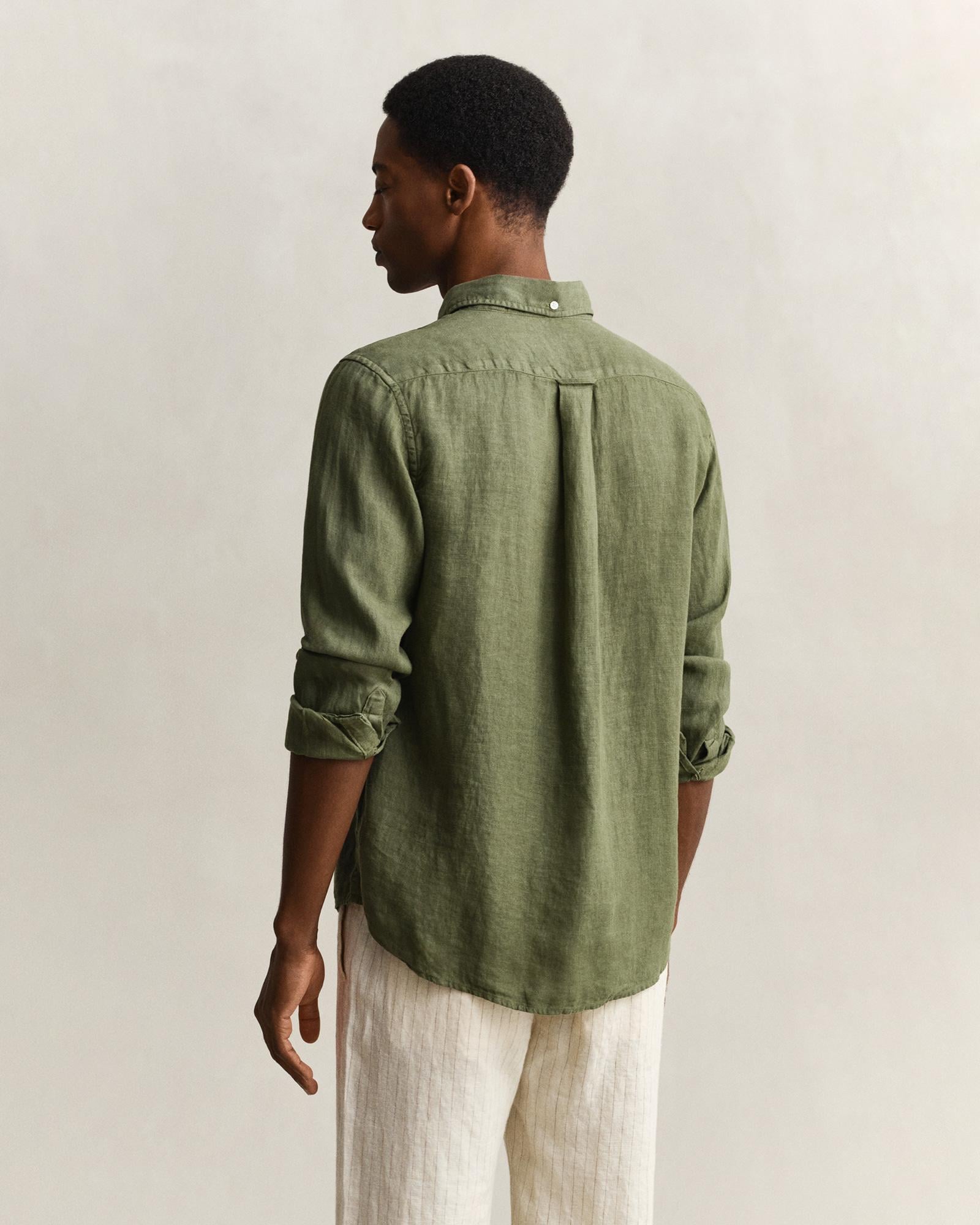 GANT Erkek Yeşil Regular Fit Gömlek