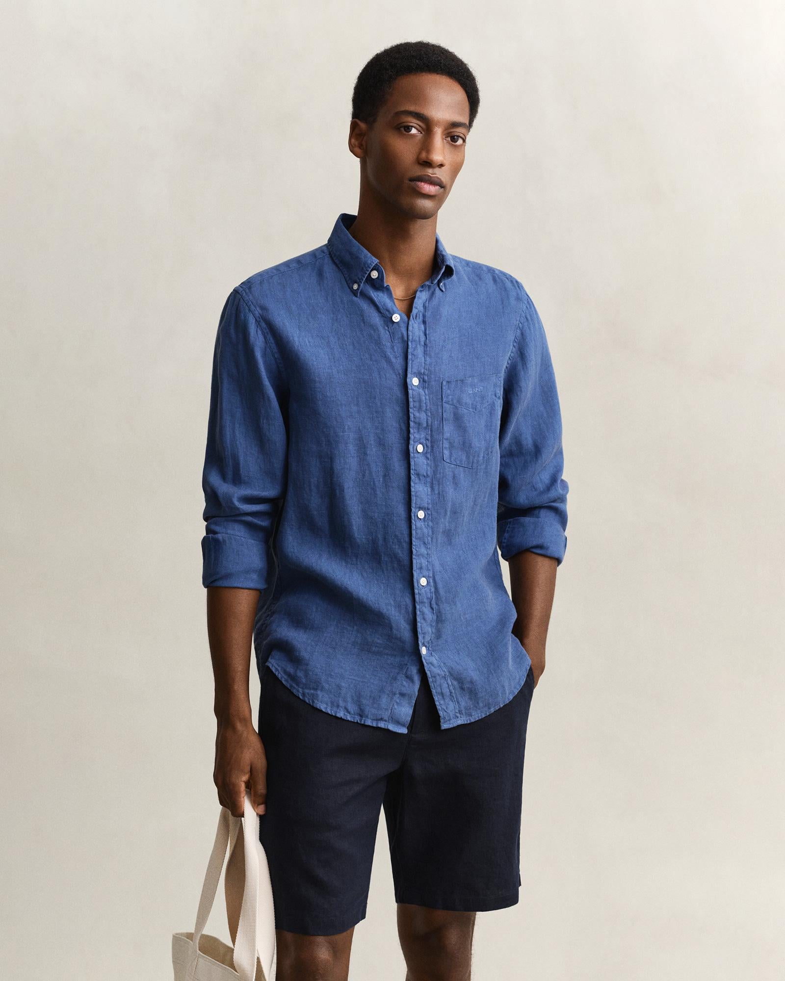 GANT Erkek Mavi Regular Fit Gömlek