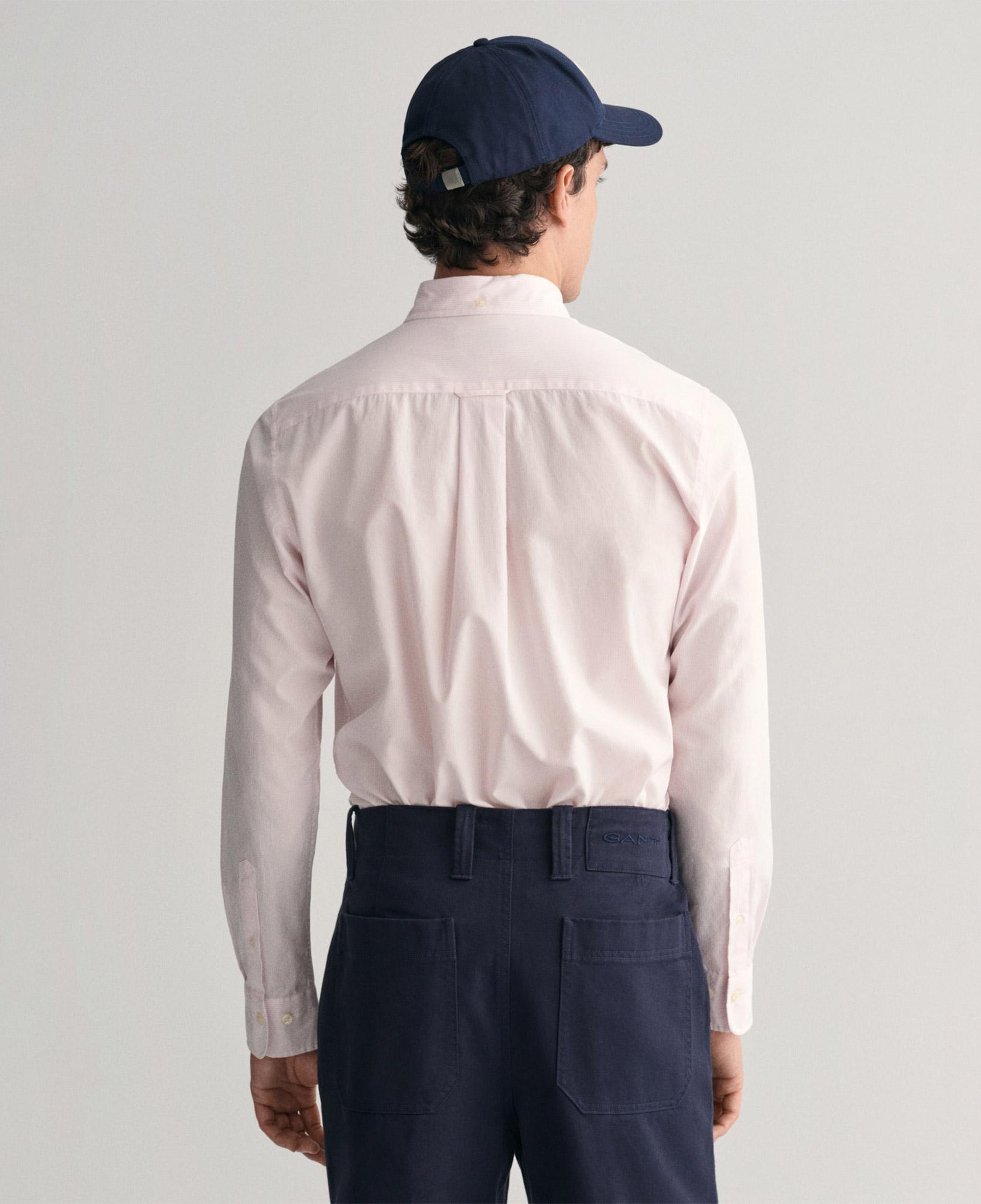GANT Erkek Pembe Regular Fit Çizgili Düğmeli Yaka Gömlek