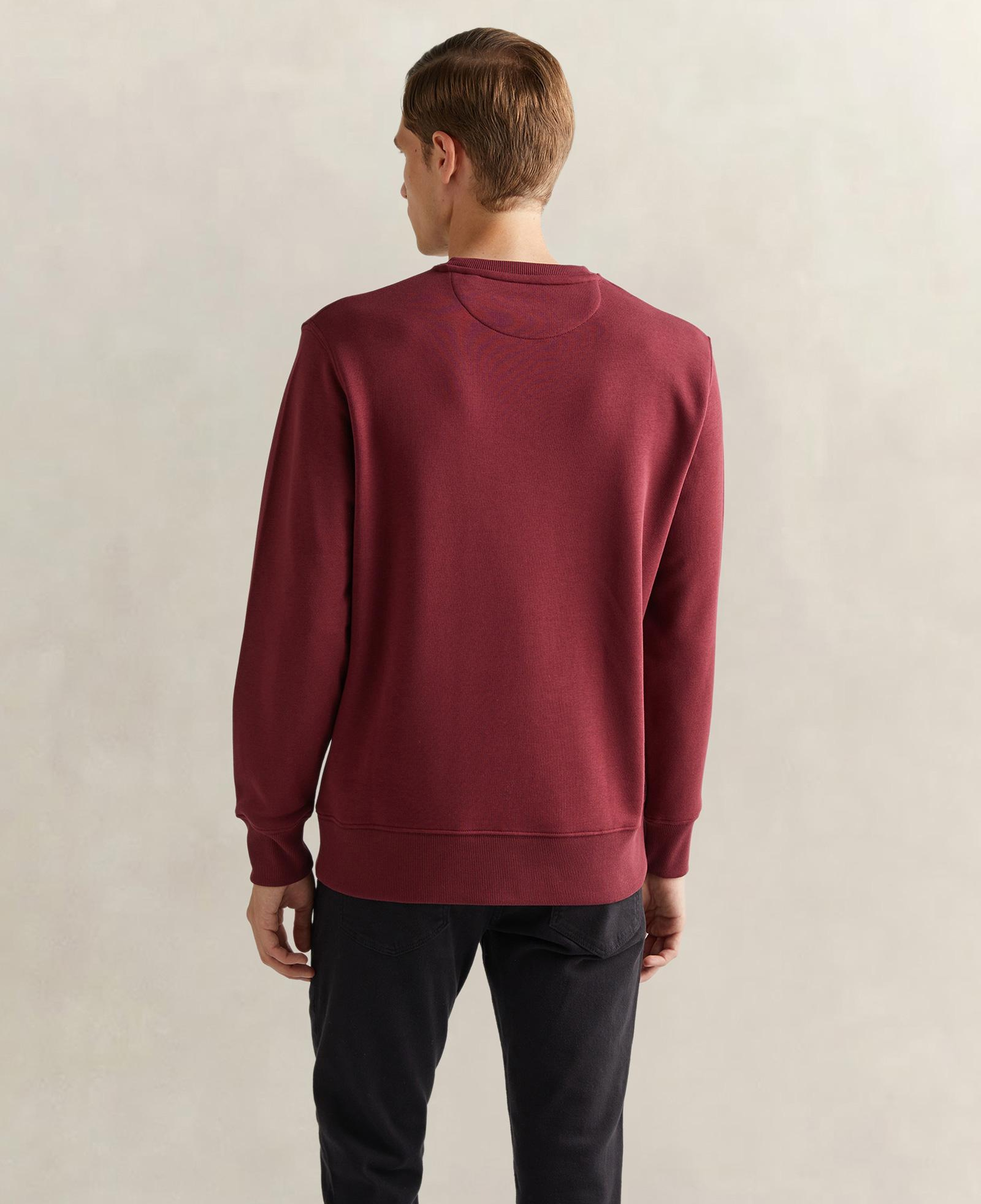GANT Erkek Bordo Regular Fit Bisiklet Yaka Sweatshirt