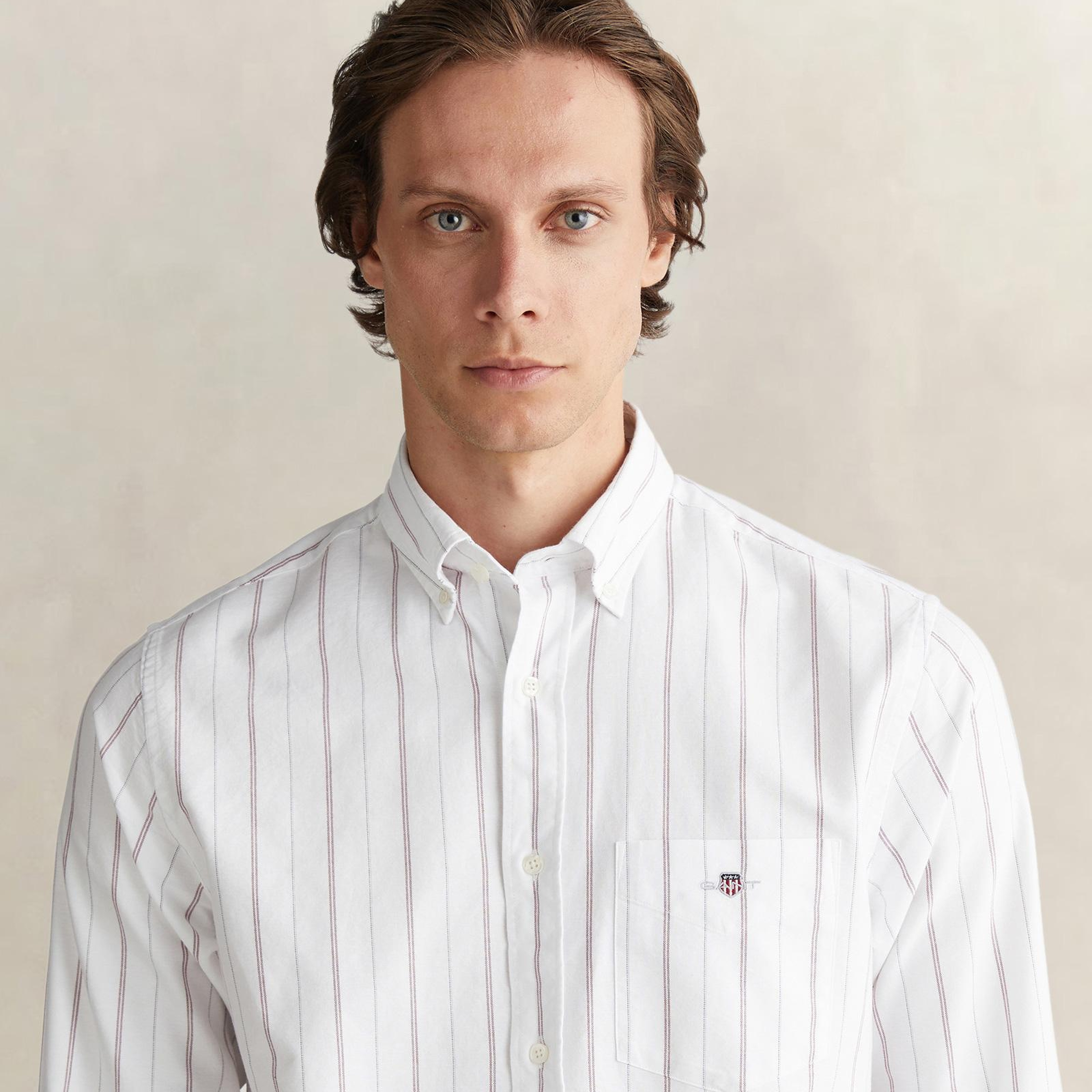 GANT Erkek Beyaz Regular Fit Düğmeli Gömlek