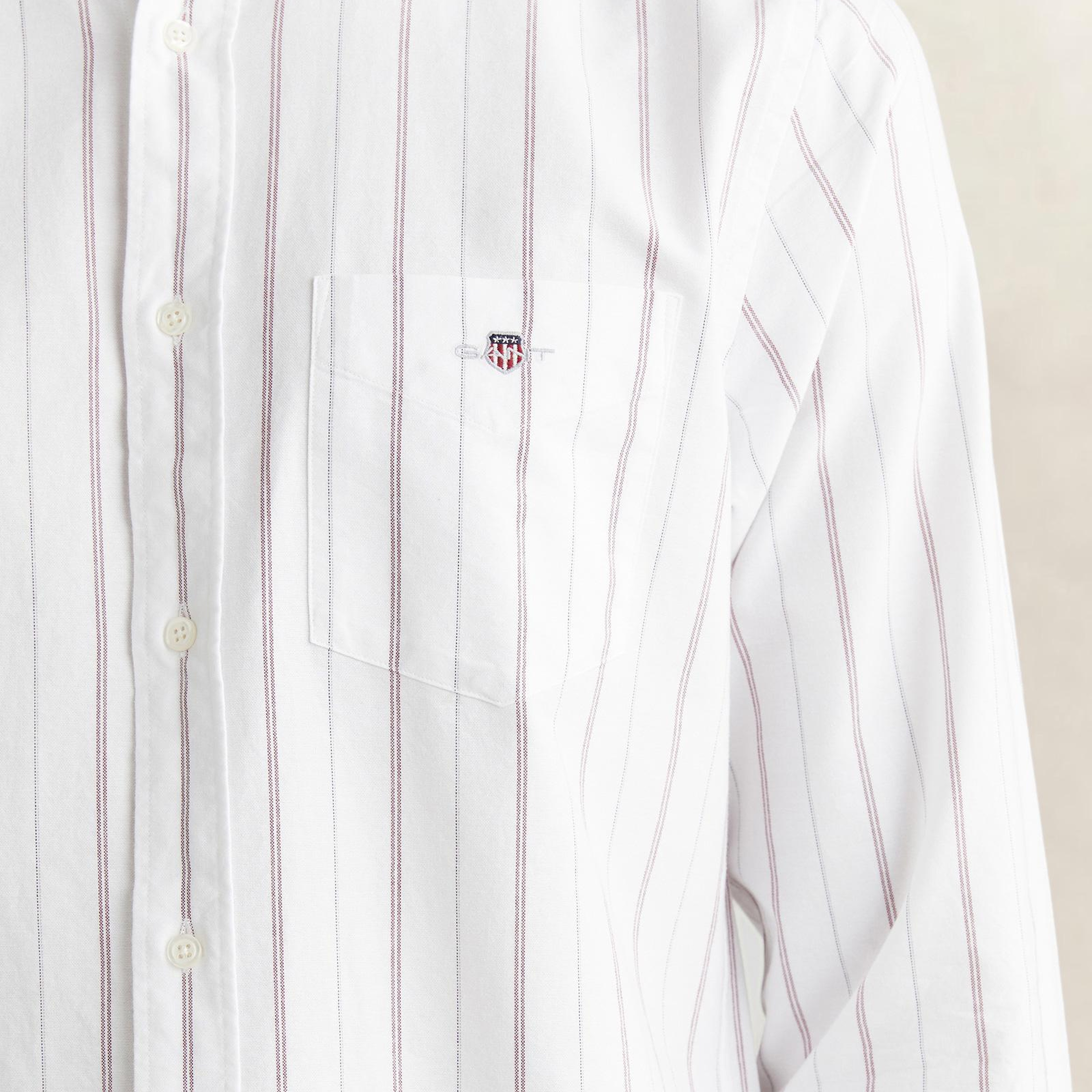 GANT Erkek Beyaz Regular Fit Düğmeli Gömlek