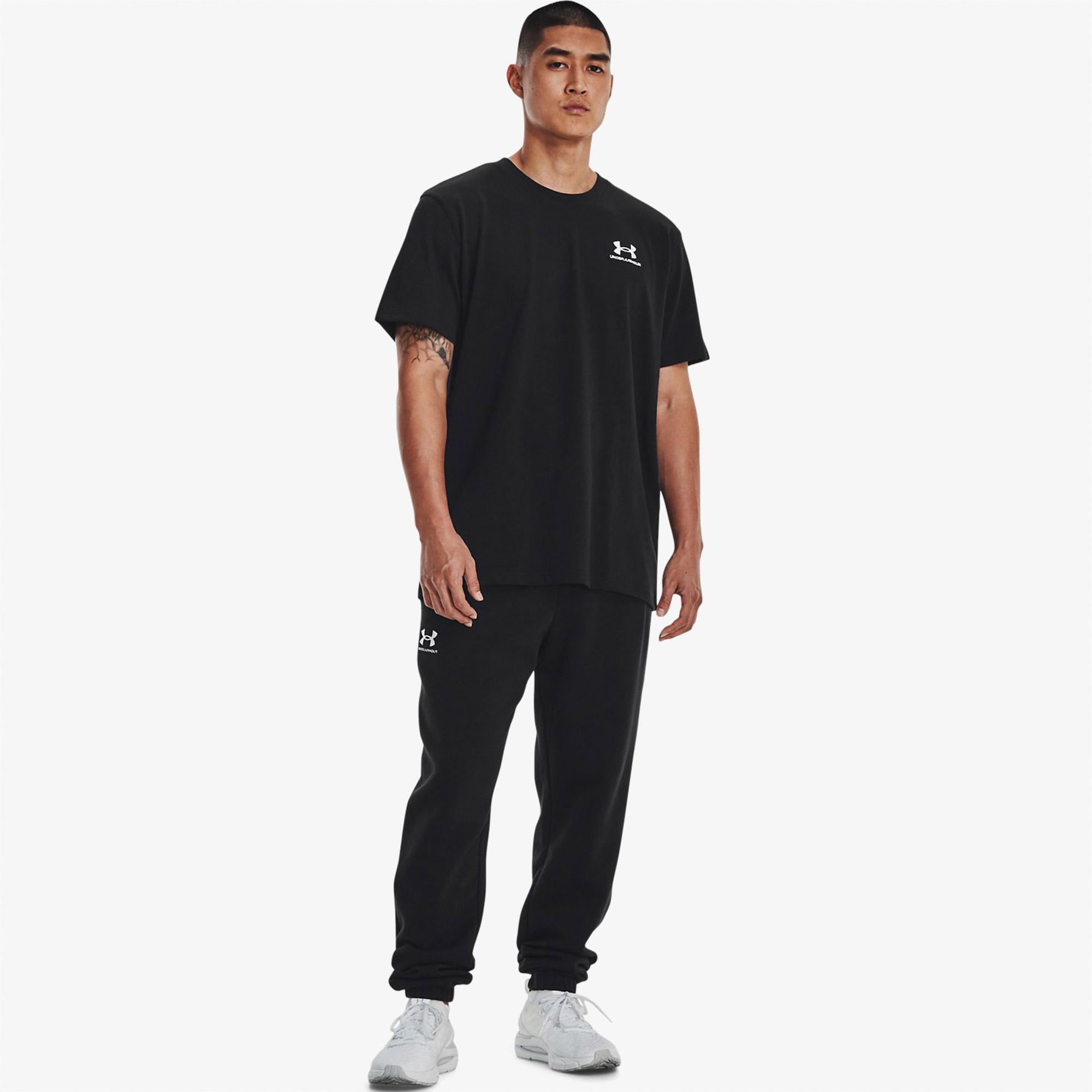 Under Armour Logo Nakışlı Heavyweight Siyah Kısa Kollu Erkek T?Shirt