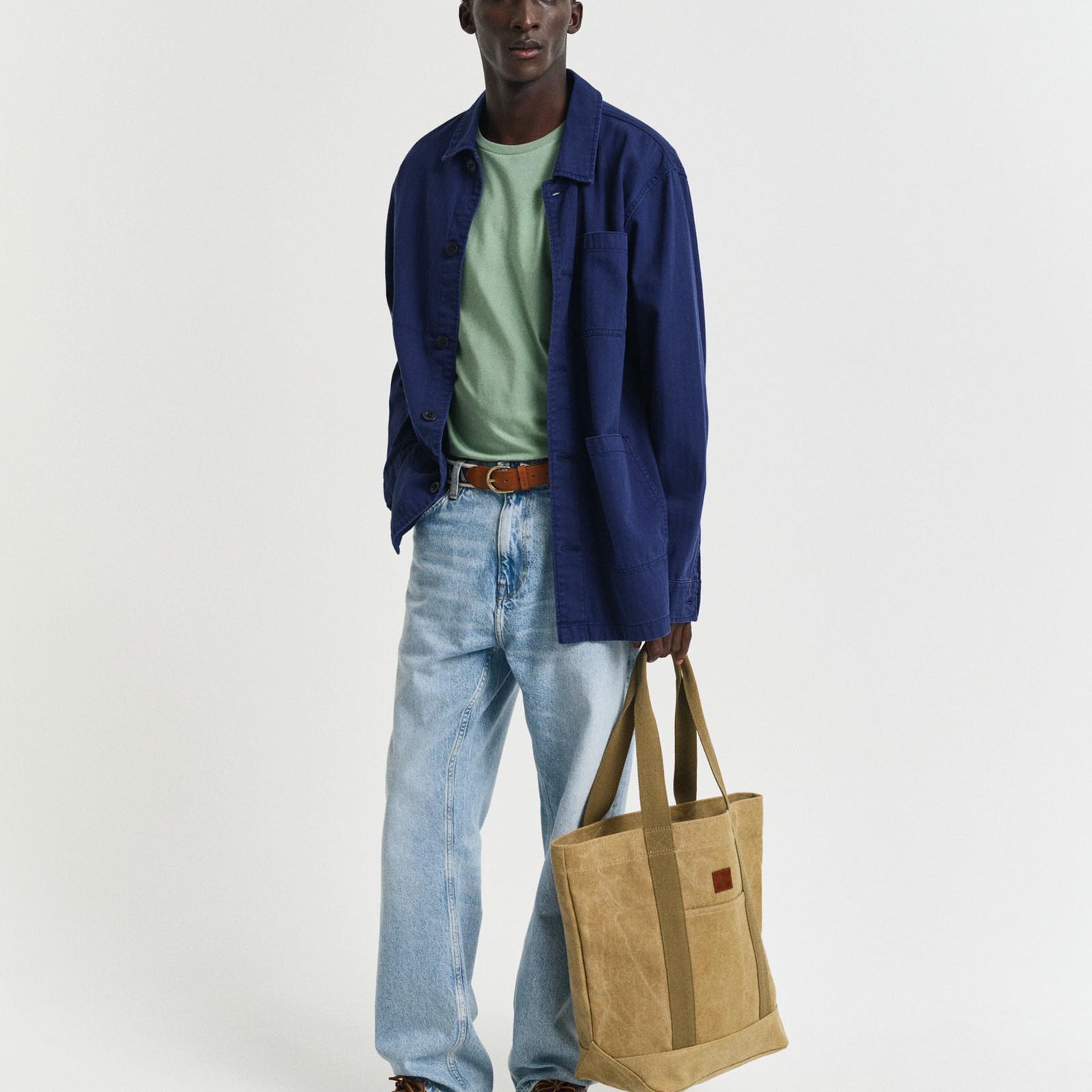 GANT Erkek Yeşil Regular Fit Bisiklet Yaka T-Shirt