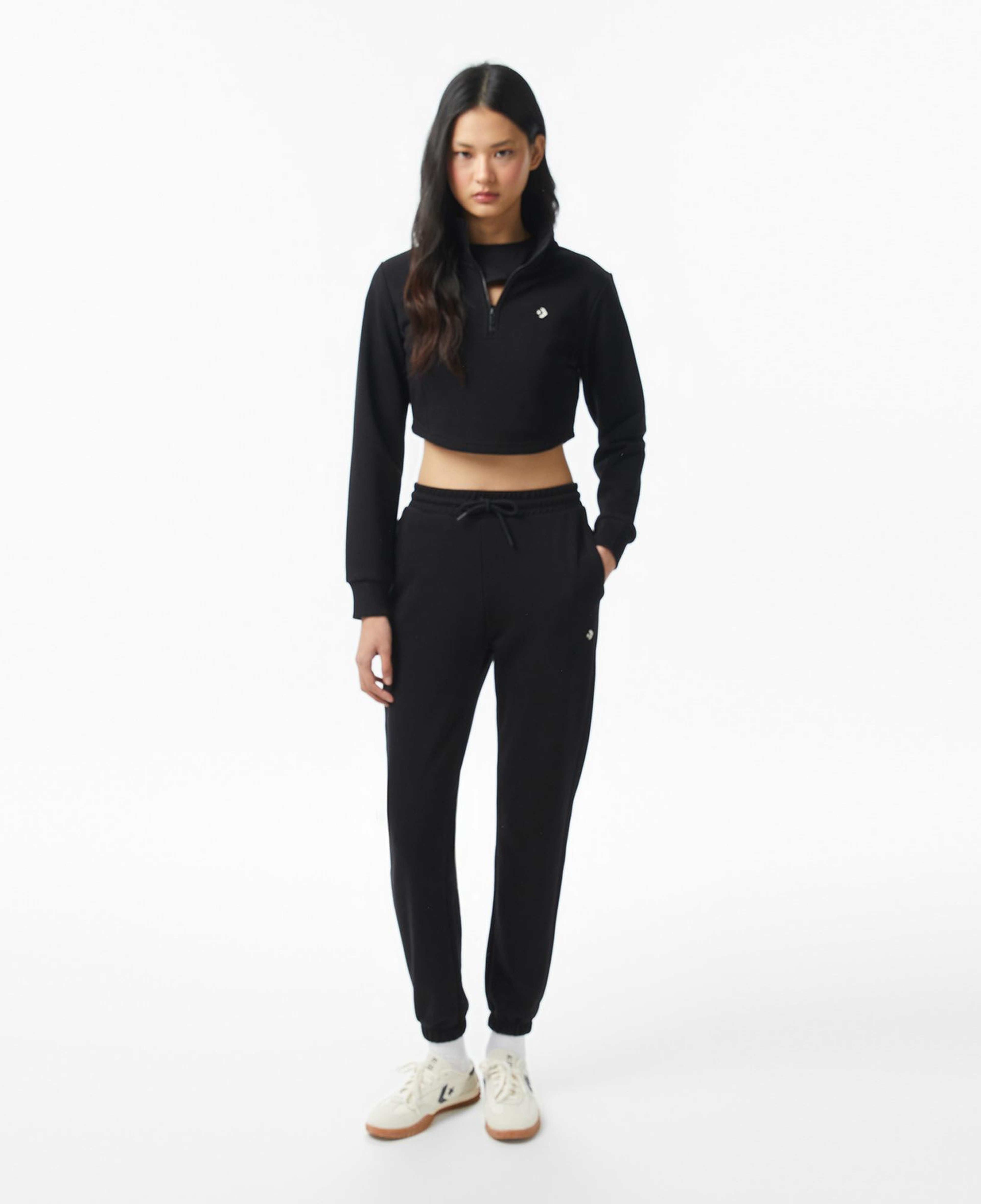 Converse Kadın Siyah Sweatshirt