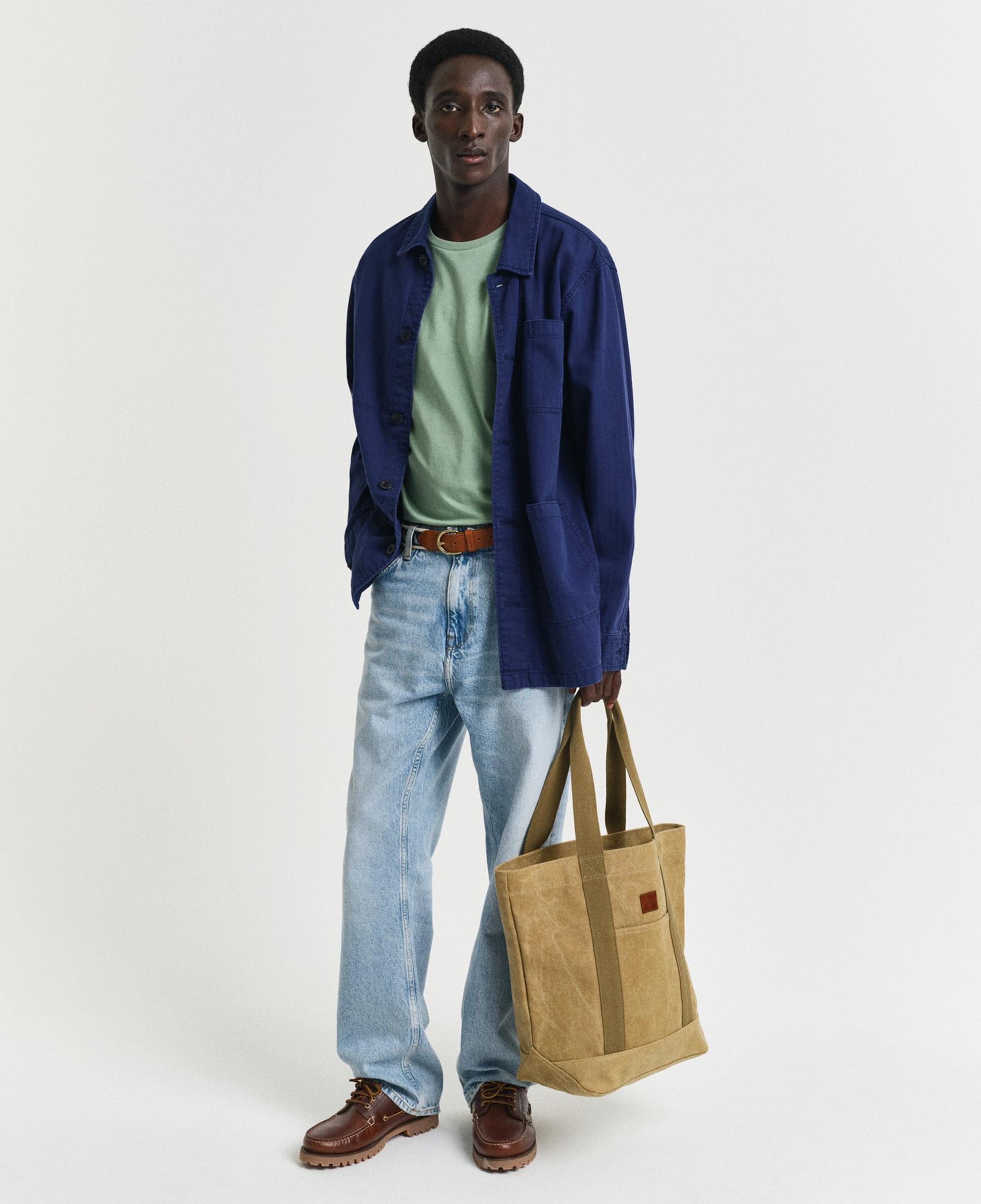 GANT Erkek Yeşil Regular Fit Bisiklet Yaka T-Shirt