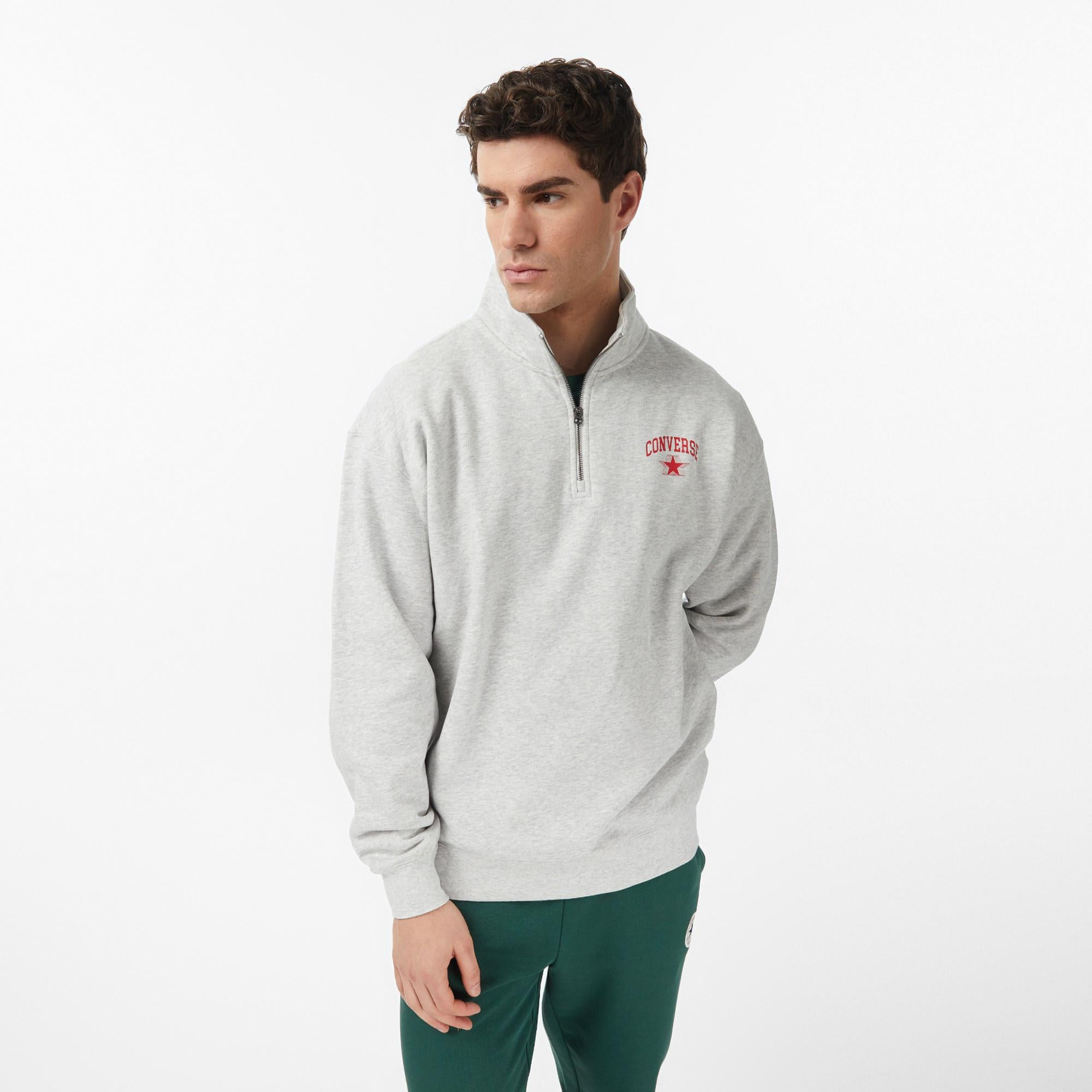 Converse Erkek Gri Sweatshirt
