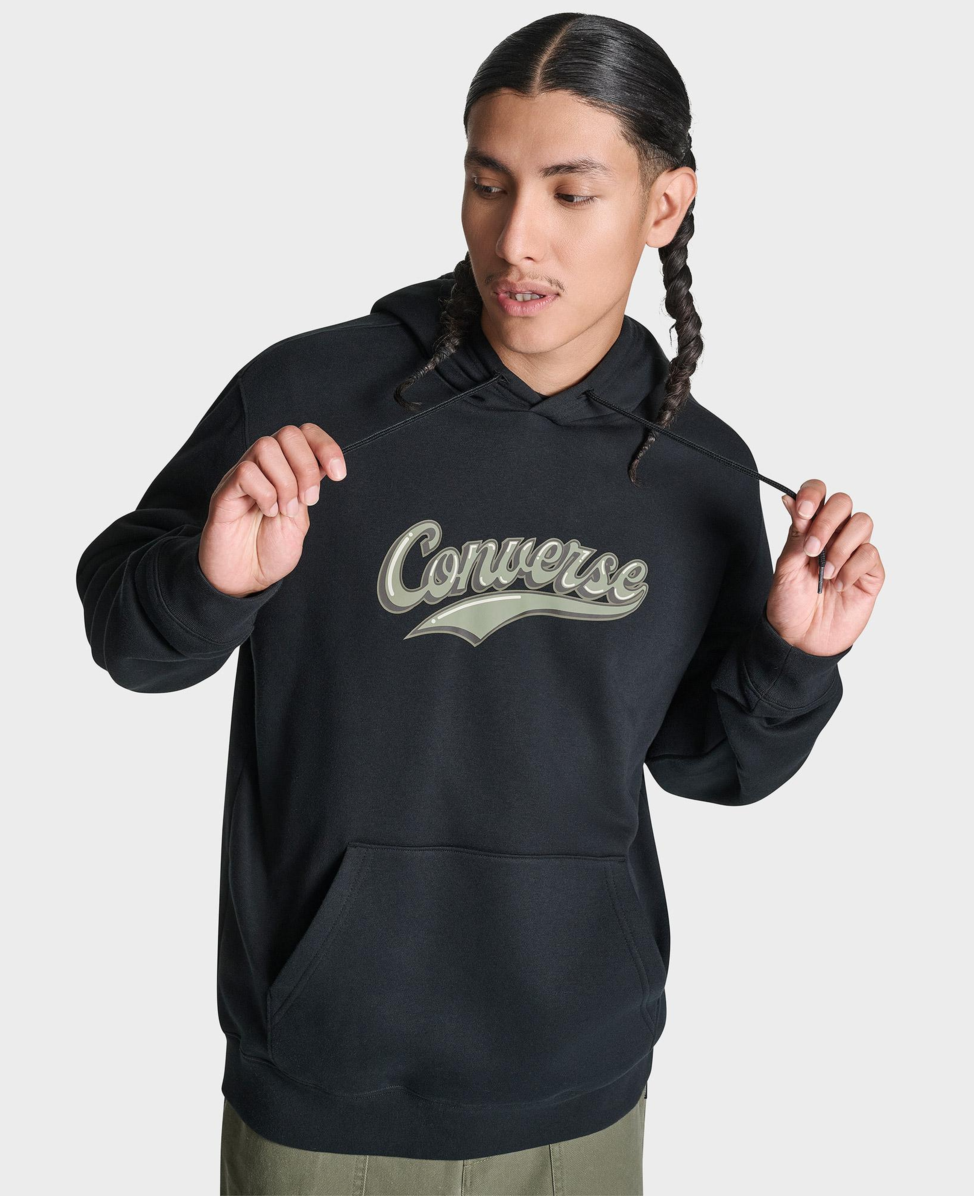 Converse Erkek Siyah Hoodie
