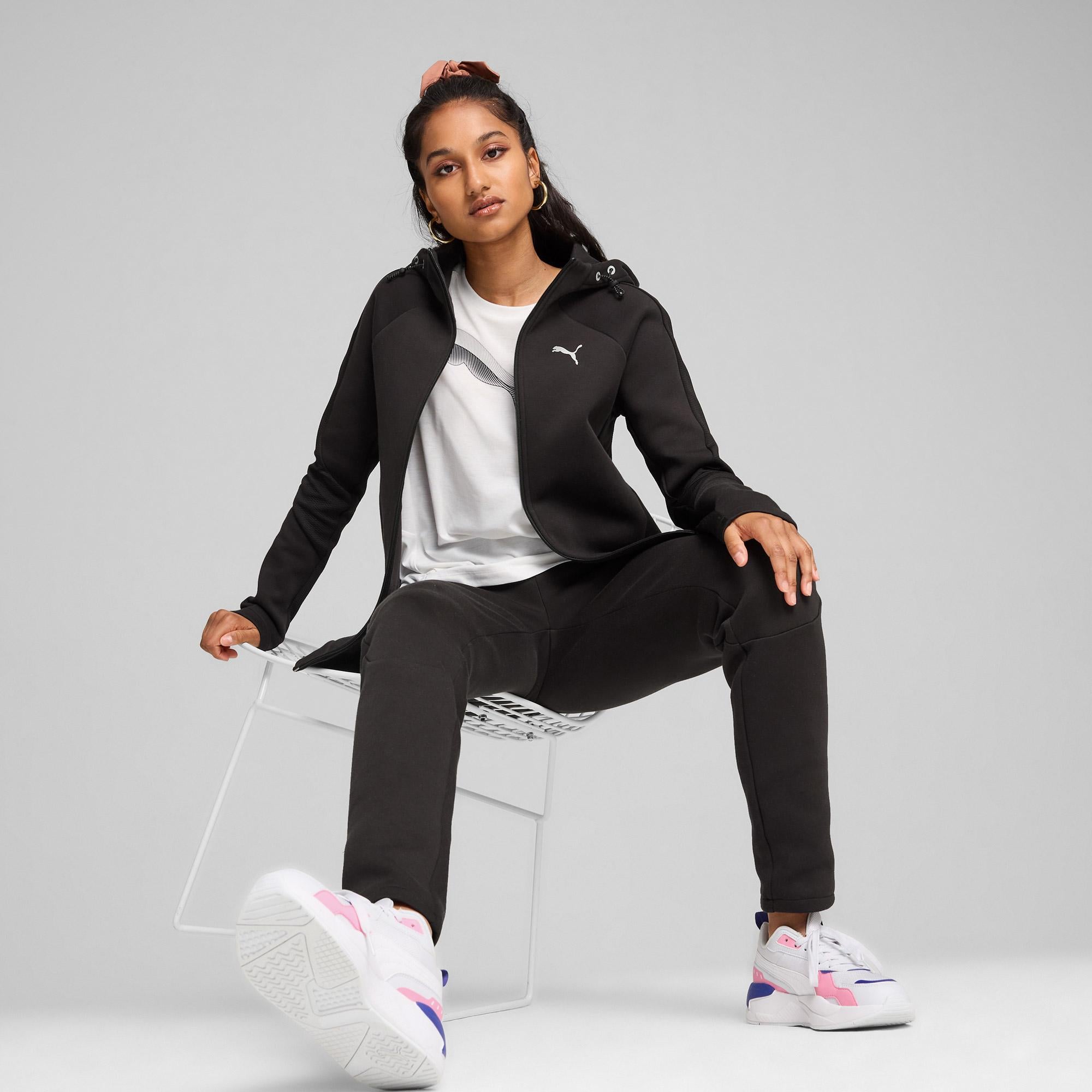 Puma Evostripe Full Zip Kadın Siyah Günlük Sweatshirt