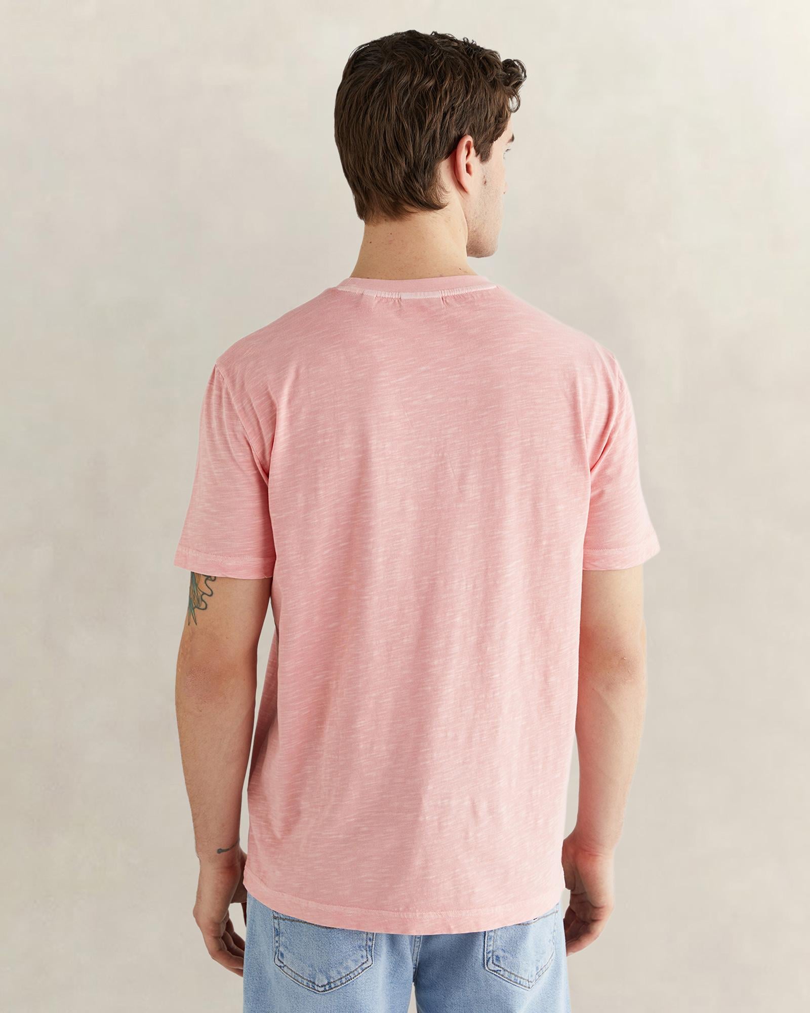 GANT Erkek Pembe Bisiklet Yaka Regular Fit T-Shirt