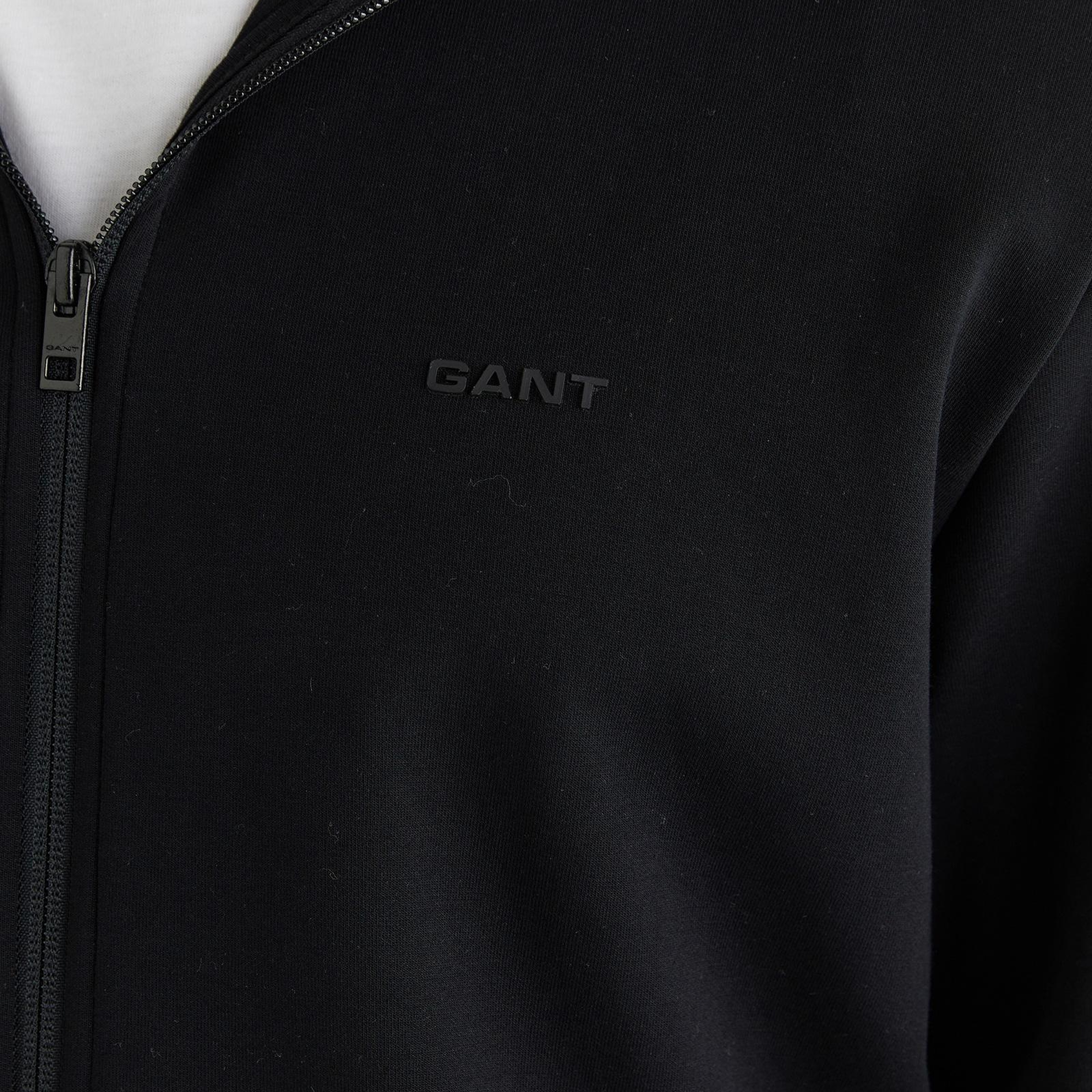 GANT Erkek Siyah Fermuarlı Hırka