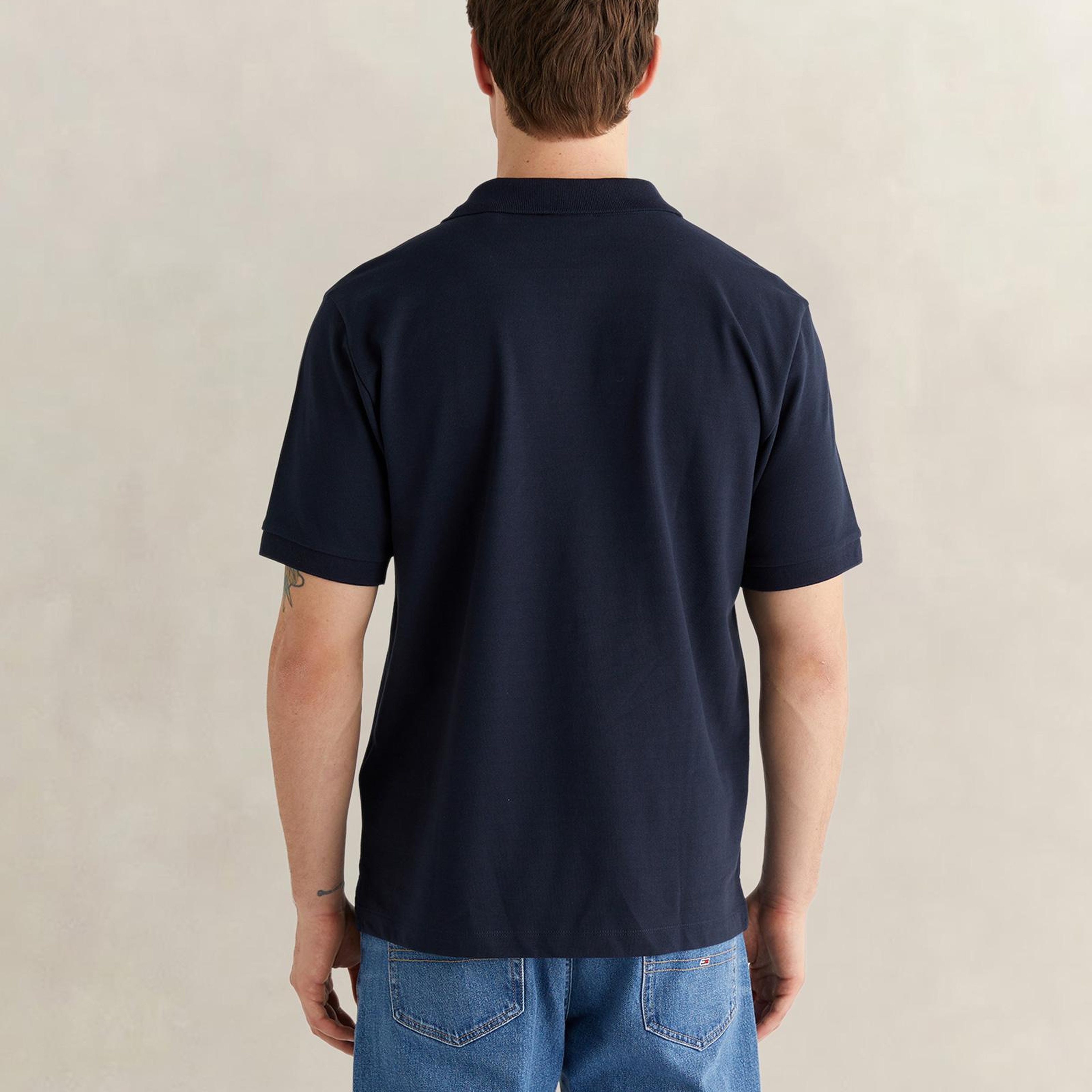 GANT Erkek Lacivert Regular Fit Logolu Polo Yaka T-Shirt