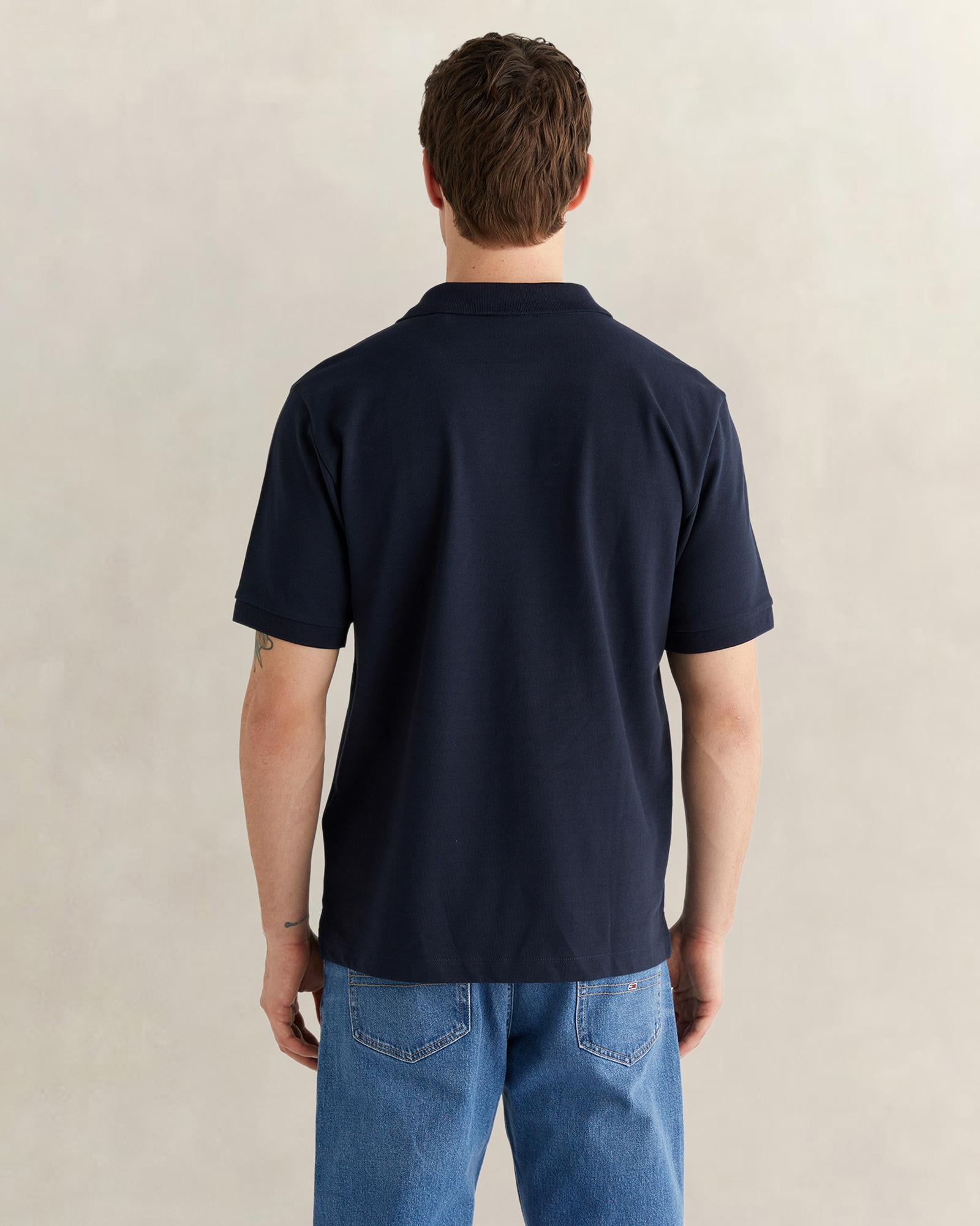GANT Erkek Lacivert Regular Fit Logolu Polo Yaka T-Shirt