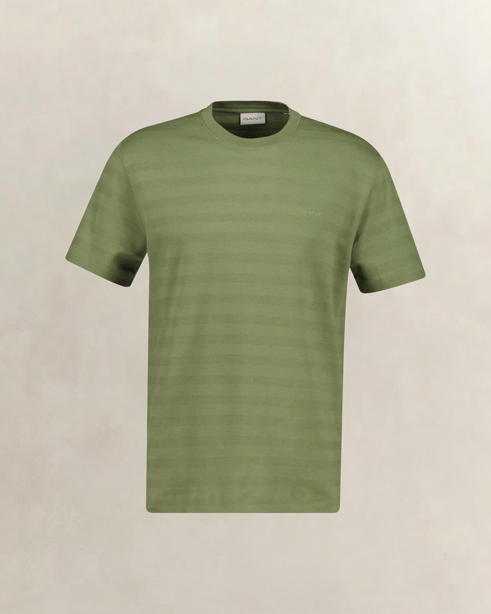 GANT Erkek Yeşil Bisiklet Yaka Regular Fit T-Shirt