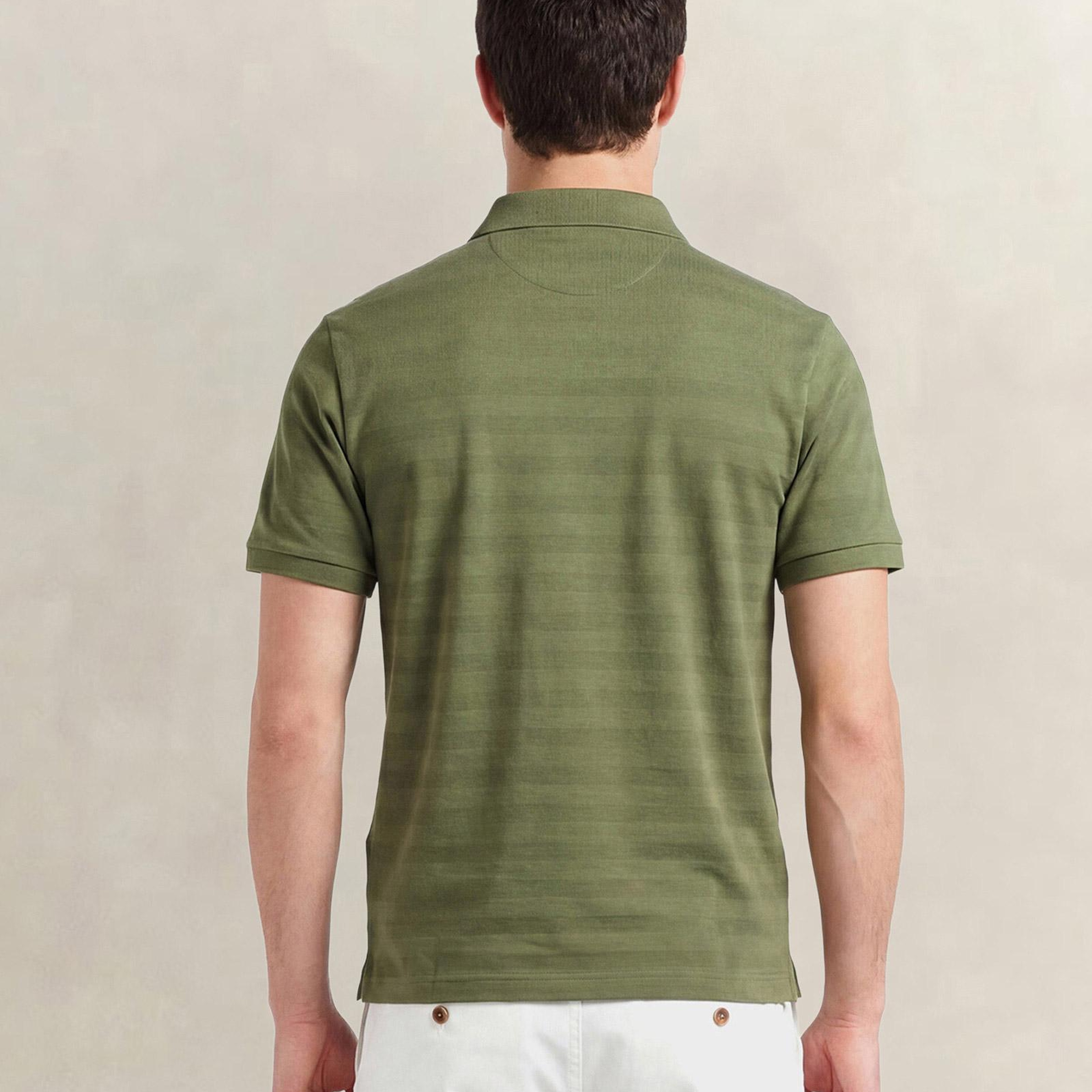 GANT Erkek Yeşil Regular Fit Polo Yaka T-Shirt