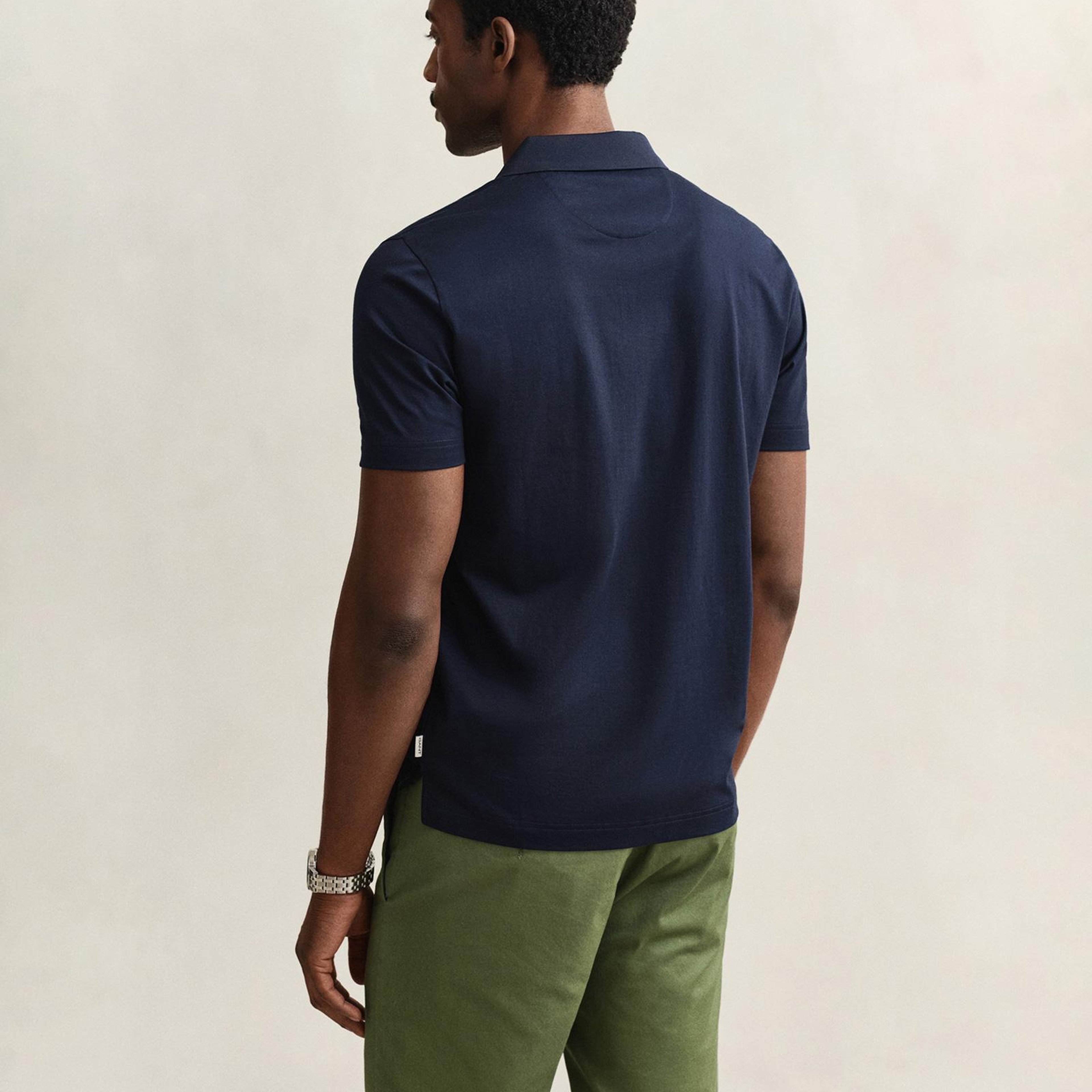 GANT Erkek Lacivert Regular Fit Polo Yaka T-Shirt